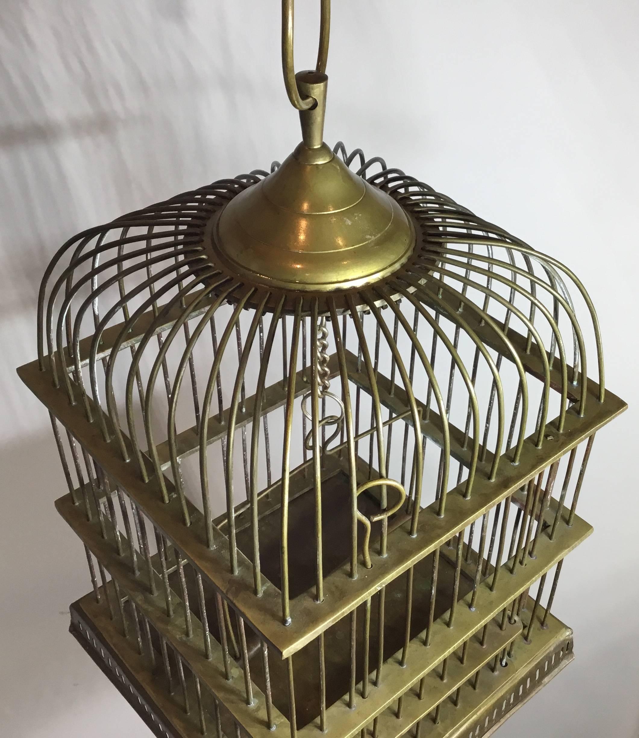 Antique Brass Birdcage 4