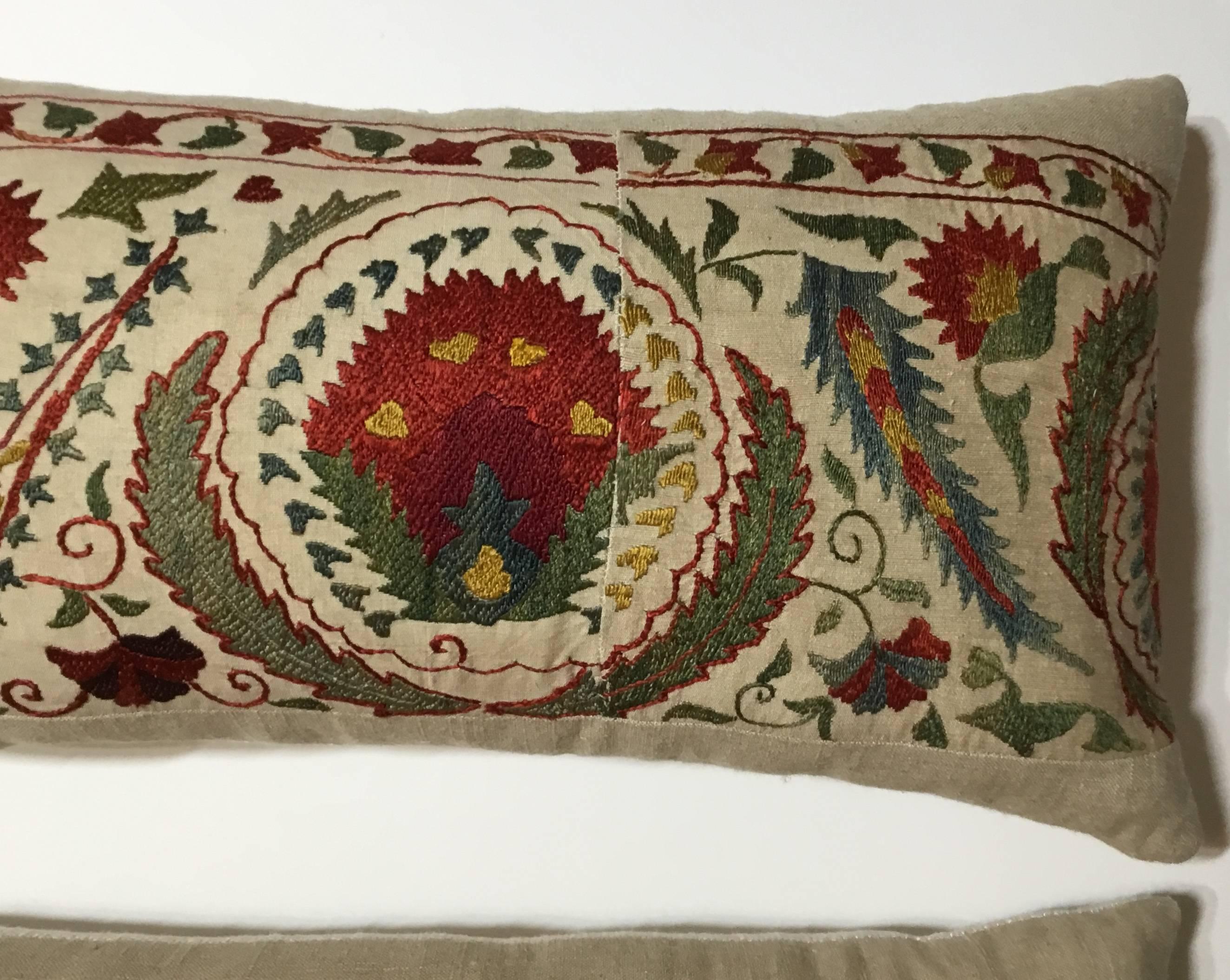 20th Century Pair of Suzani Pillows