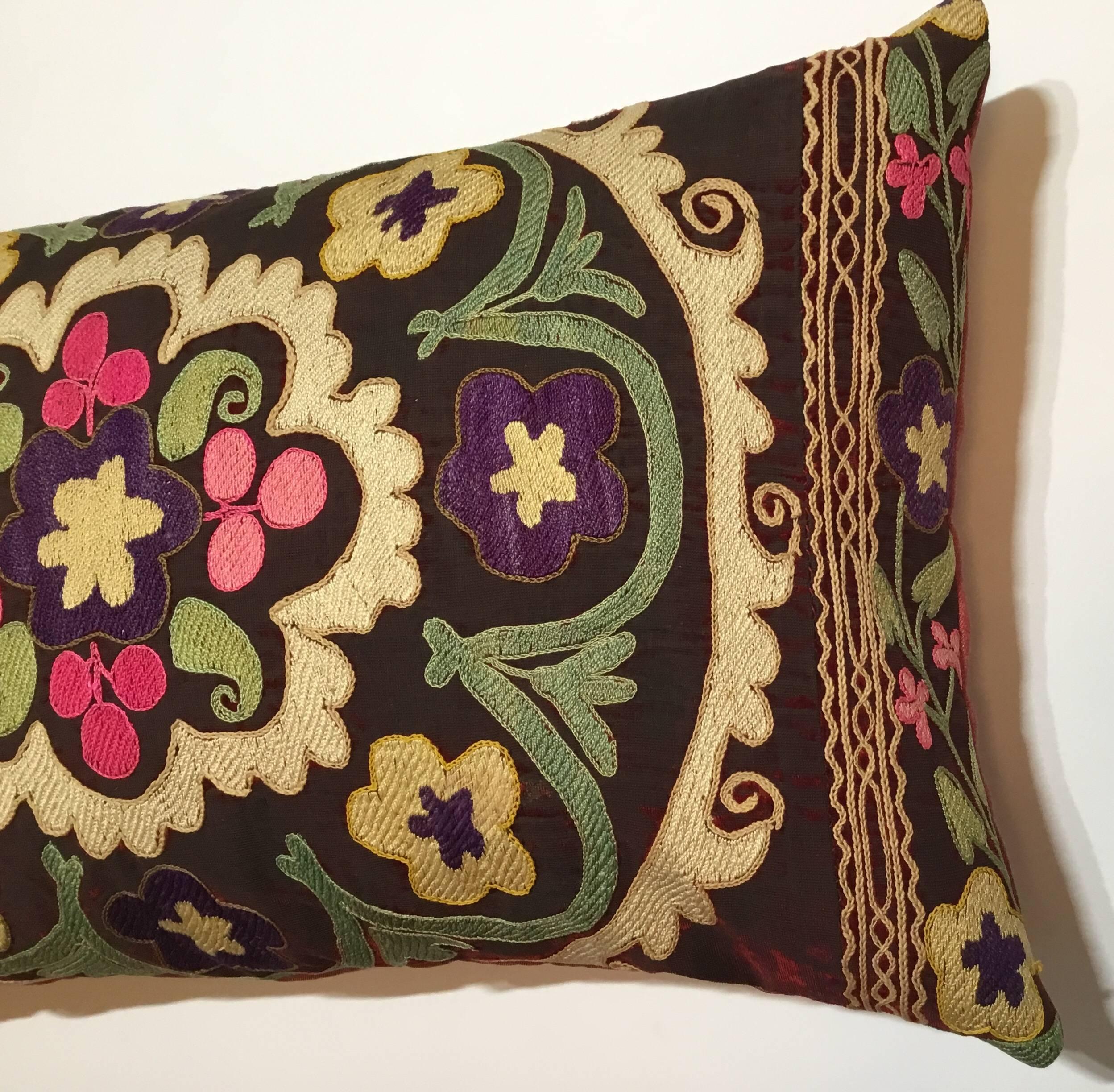 Pair of Antique Suzani Pillows 1