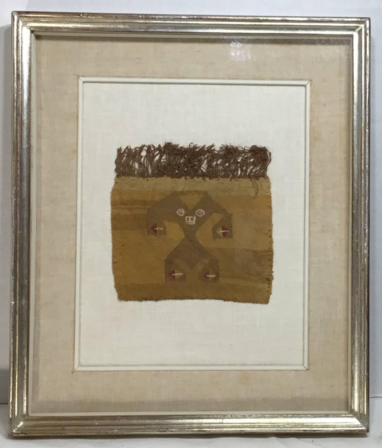 Pre Colombian Antique Peruvian Textile Fragment For Sale 3