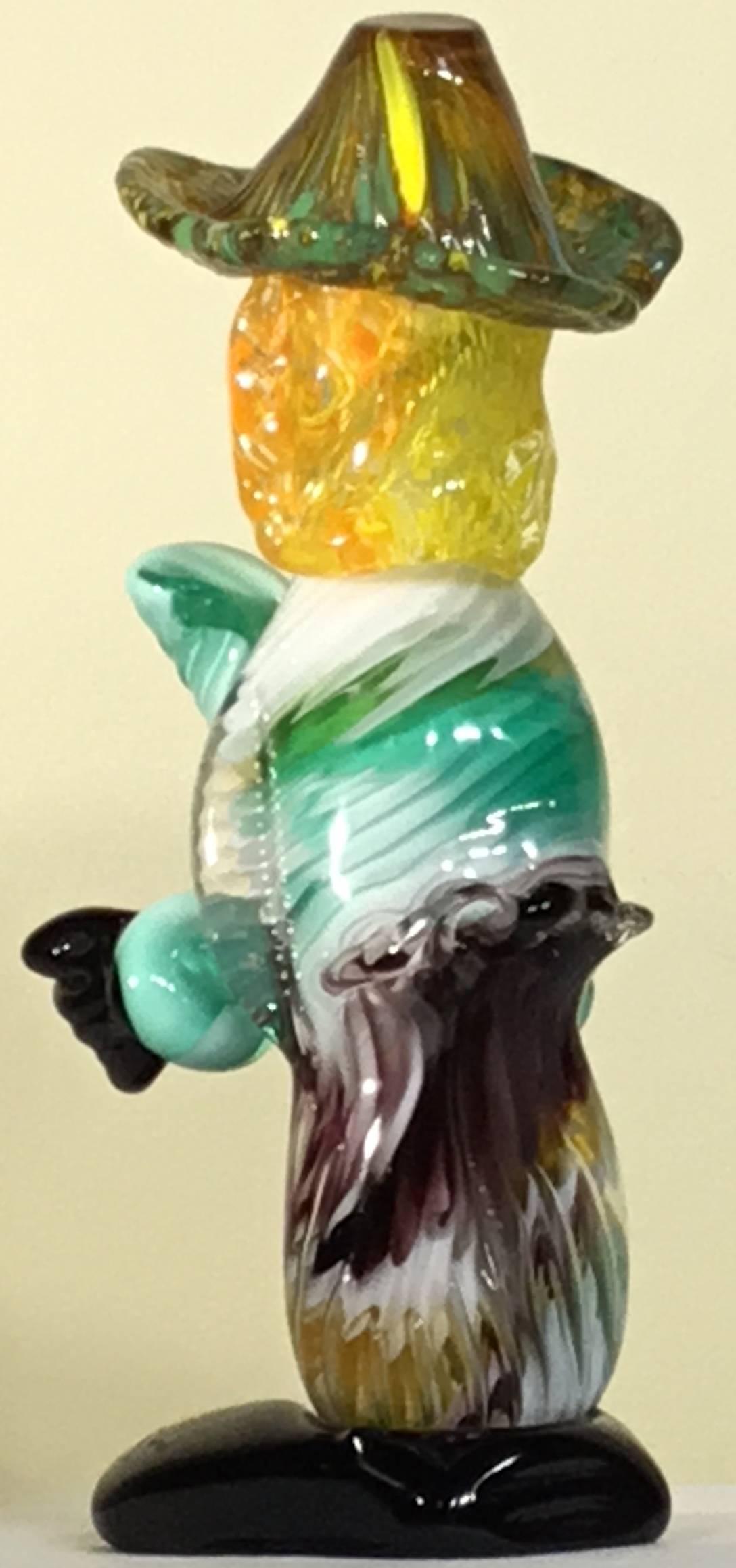 Italian Whimsical Murano Glass Clown