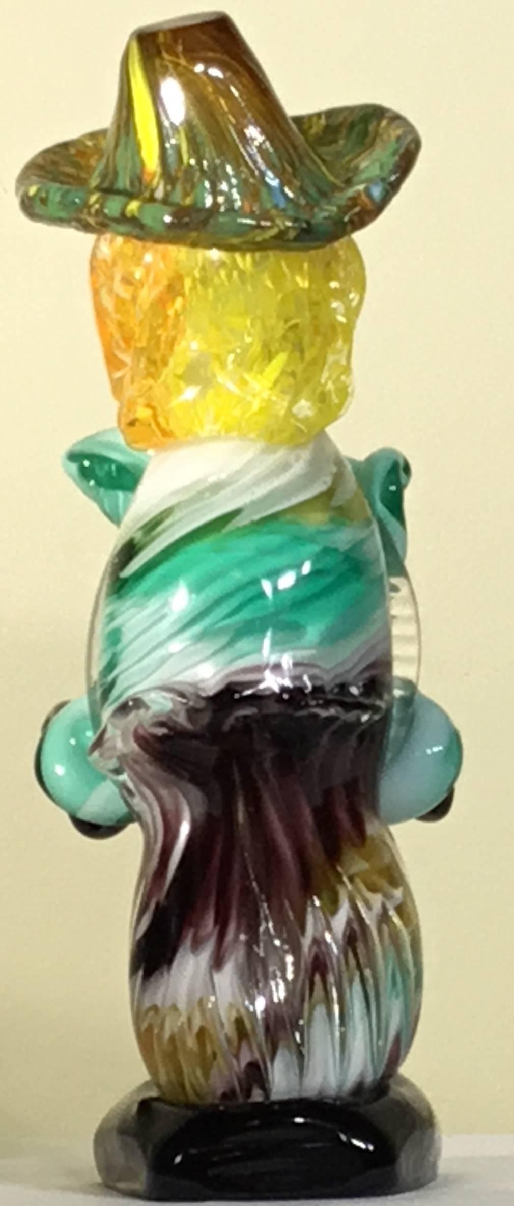 Whimsical Murano Glass Clown In Excellent Condition In Delray Beach, FL