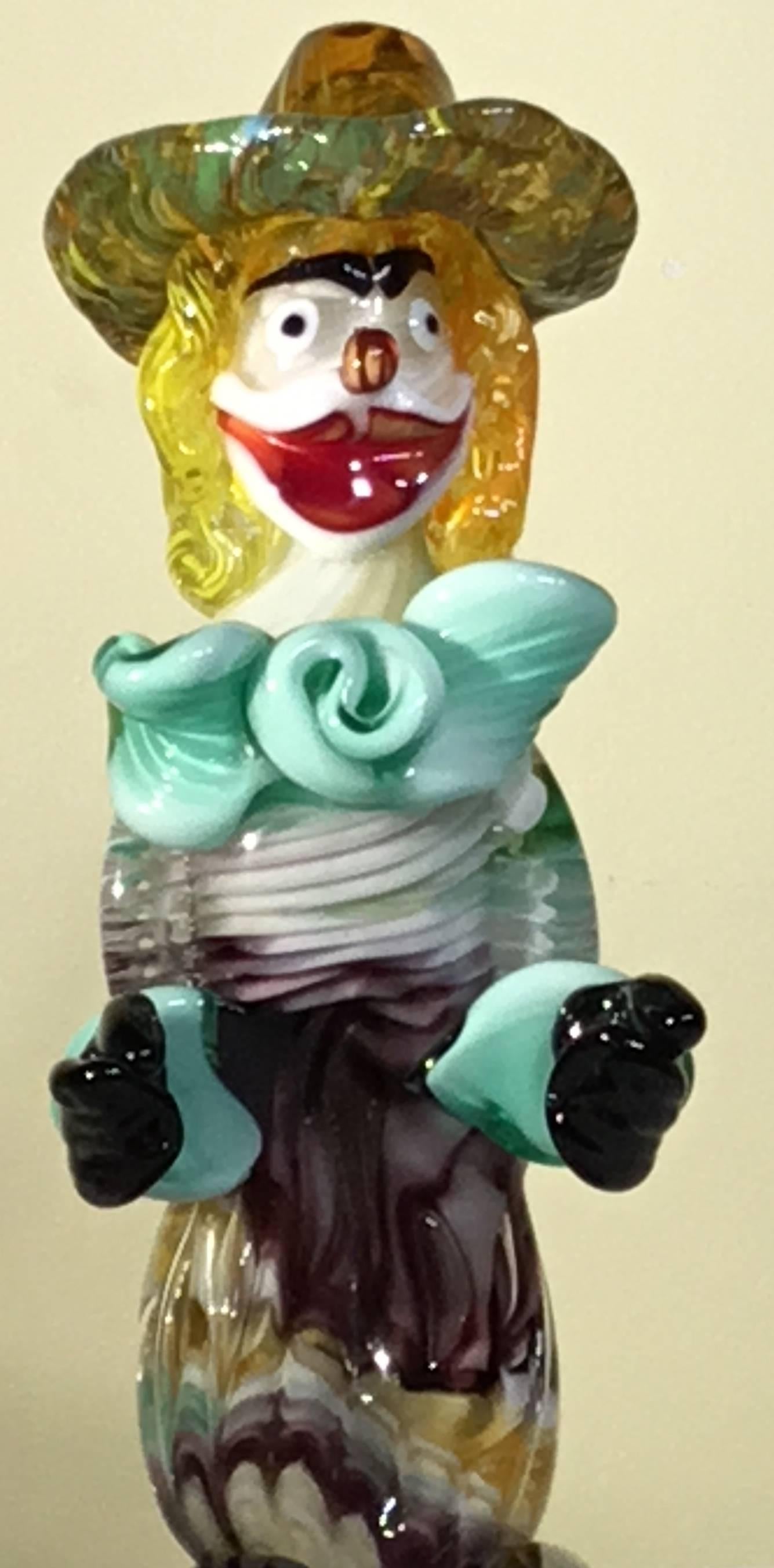 Whimsical Murano Glass Clown 3