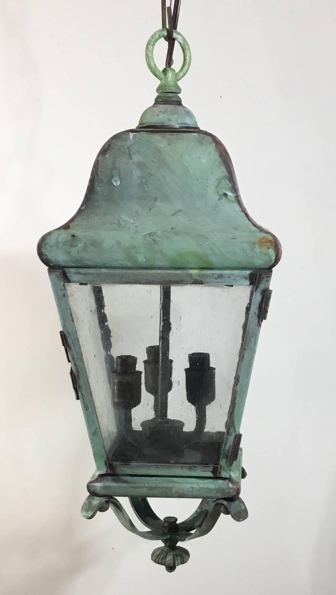 20th Century Hand-Crafted Solid Brass Lantern