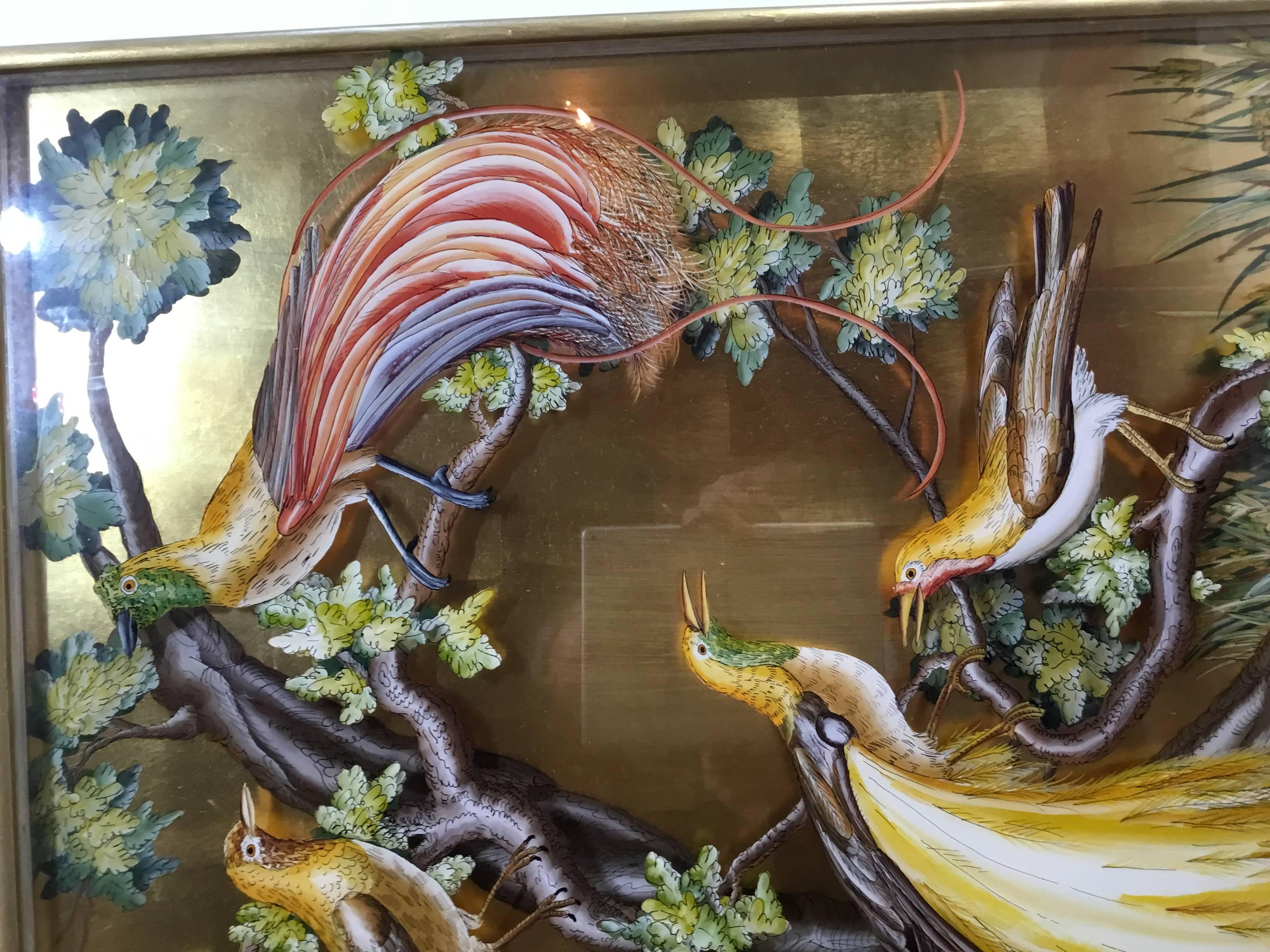 Pair of Reverse Painting on Glass 3