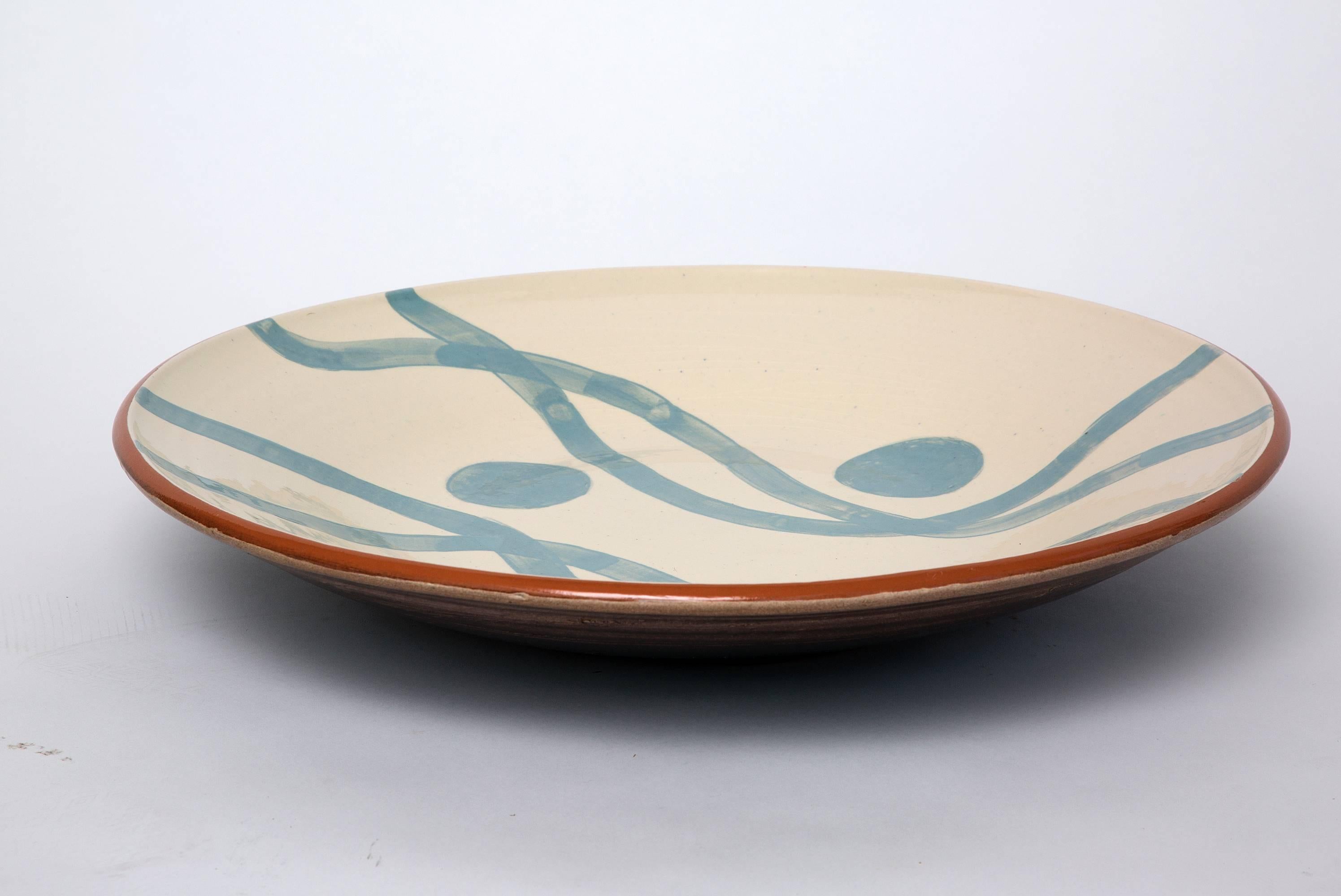 In the tradition of the Mediterranean ceramists Tibau here works with the theme of sea. Unique and signed Moises Tibau born in 1963. Lives and works in Cadaqués, Spain. He works with different themes: 