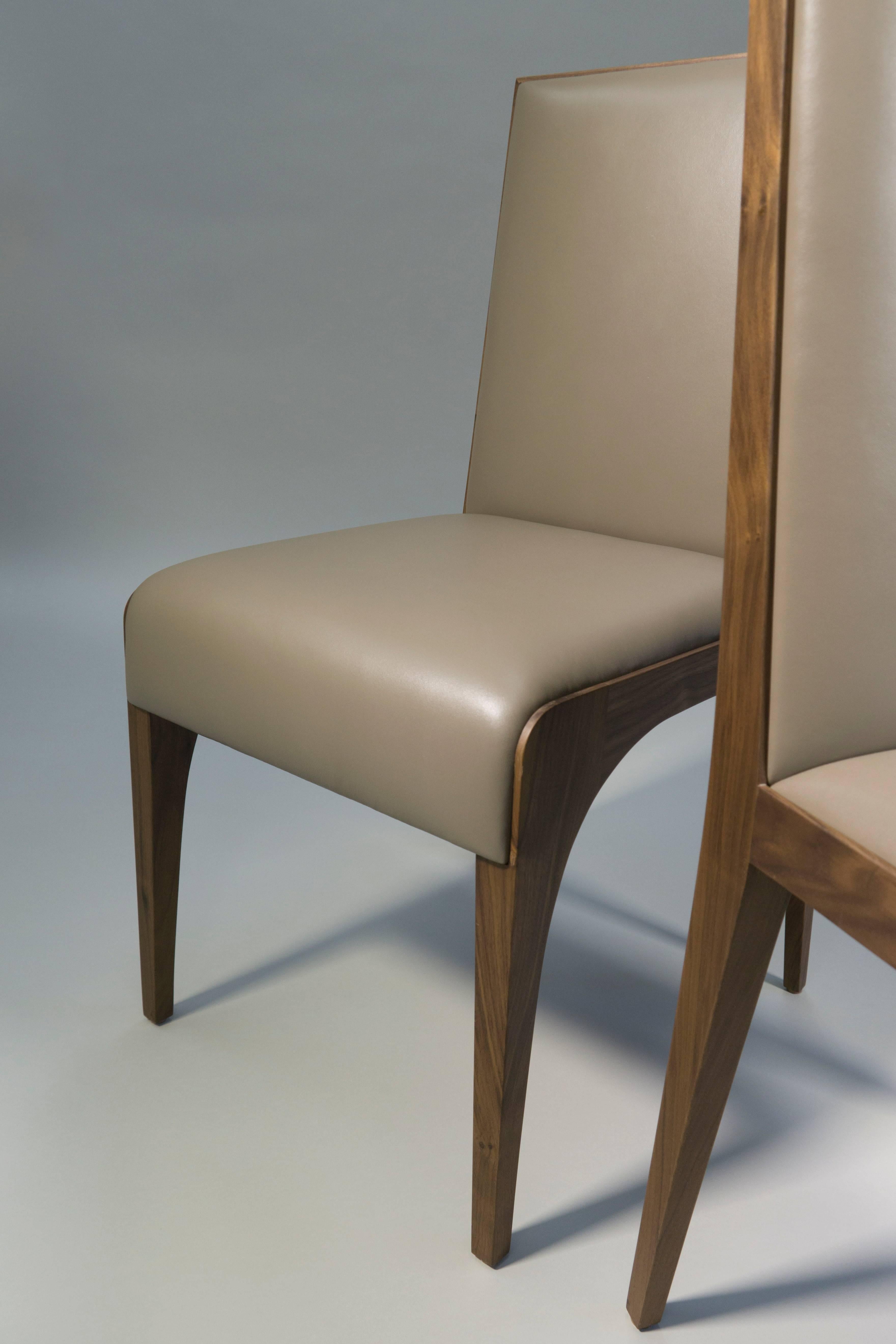 American Dining Chairs/Side Chair in Walnut by Tinatin Kilaberidze For Sale