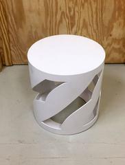 Pair of Round Lacquered Side Tables