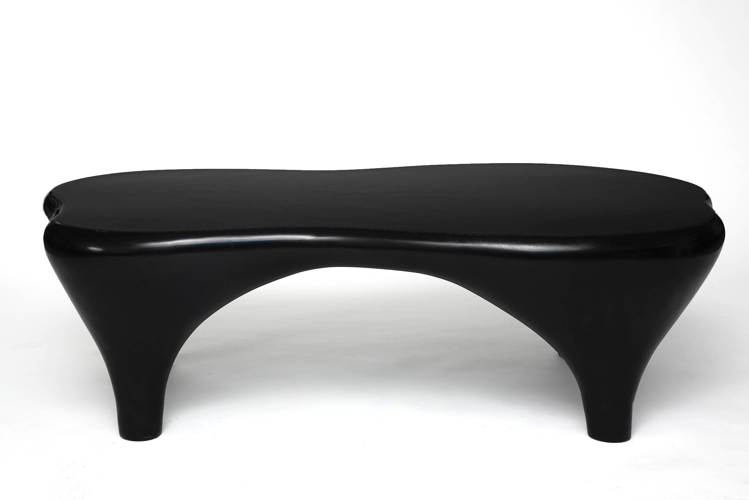 French Hand Lacquer Sculptural Coffee Table by Jacques Jarrige, 2015 For Sale