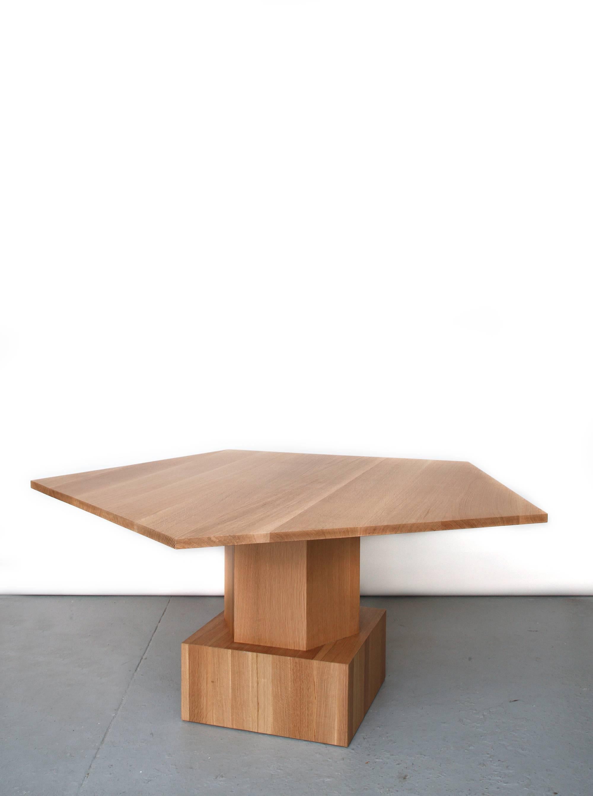 Walnut Dining or Center Table by Tinatin Kilaberidze In Excellent Condition For Sale In New York, NY