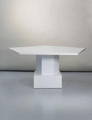Dining Table in White Lacquer by Tinatin Kilaberidze