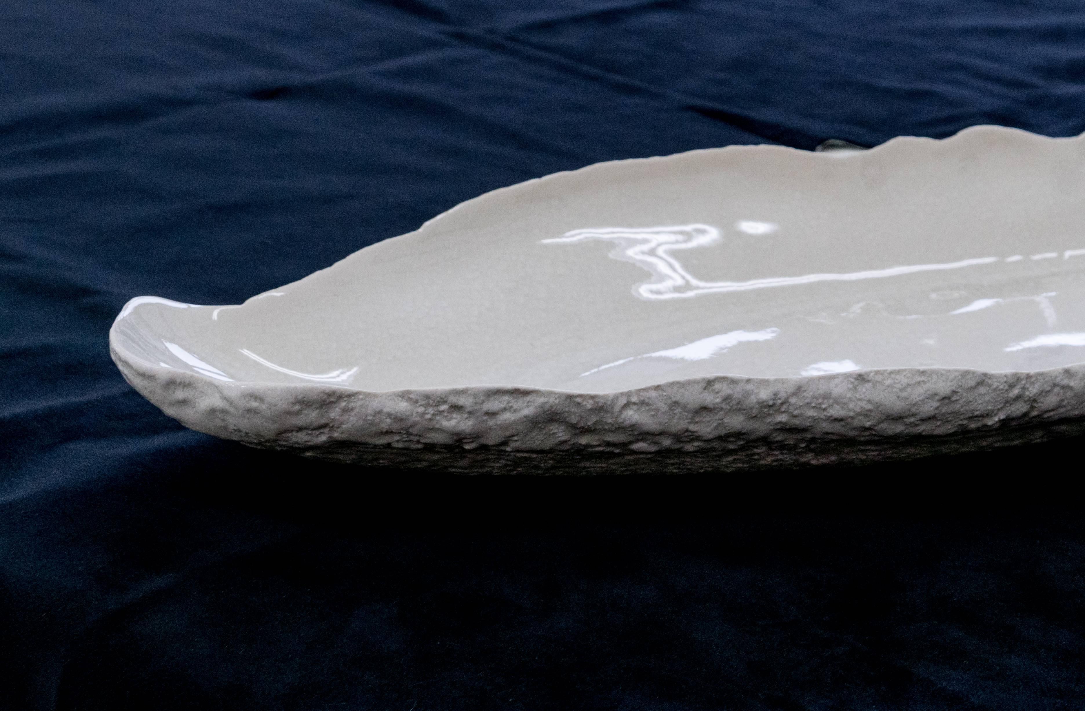 Fired Large Ceramic Tray by Cristina Salusti