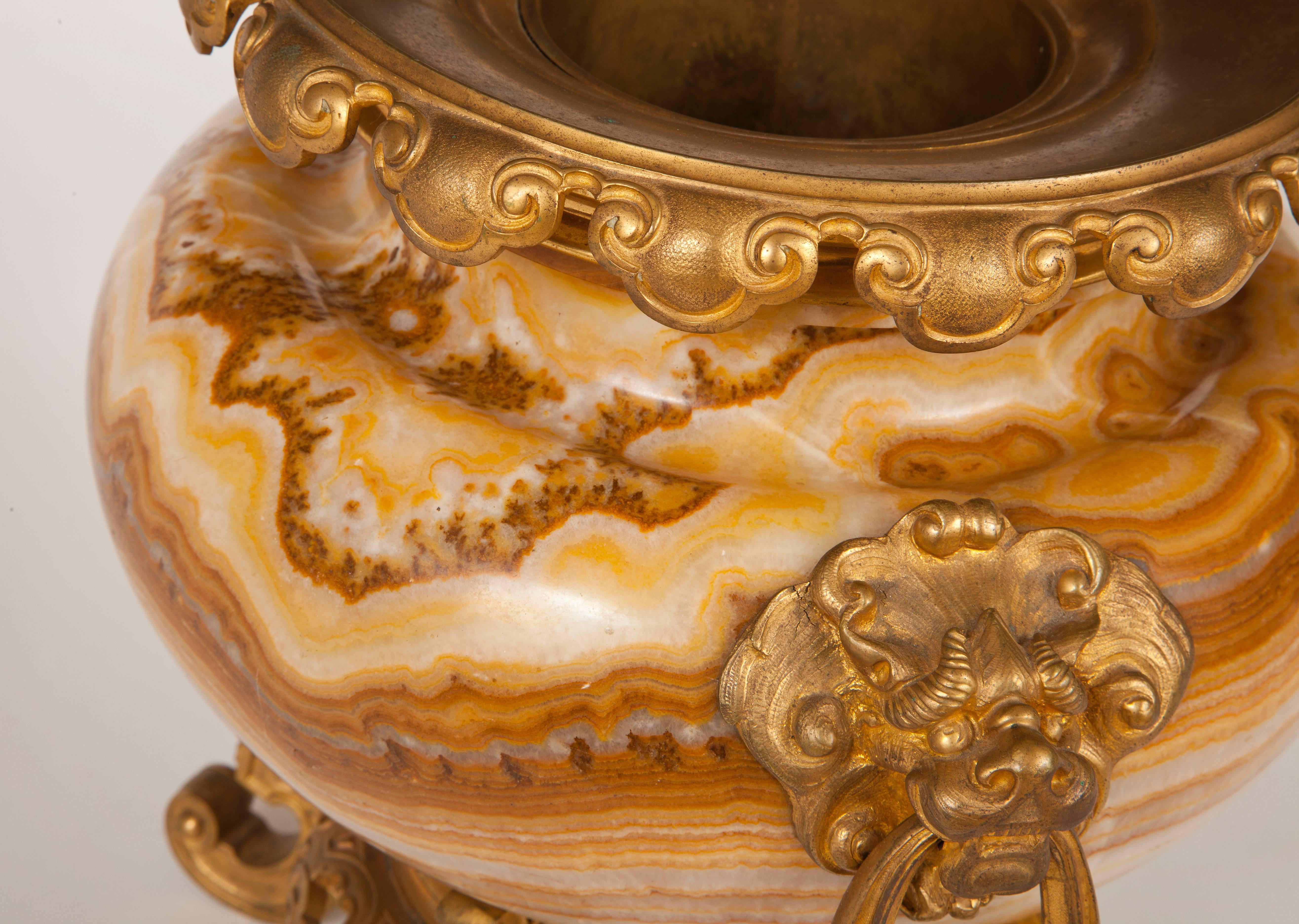 French Fine Napoleon III Urn in the Japanese Taste