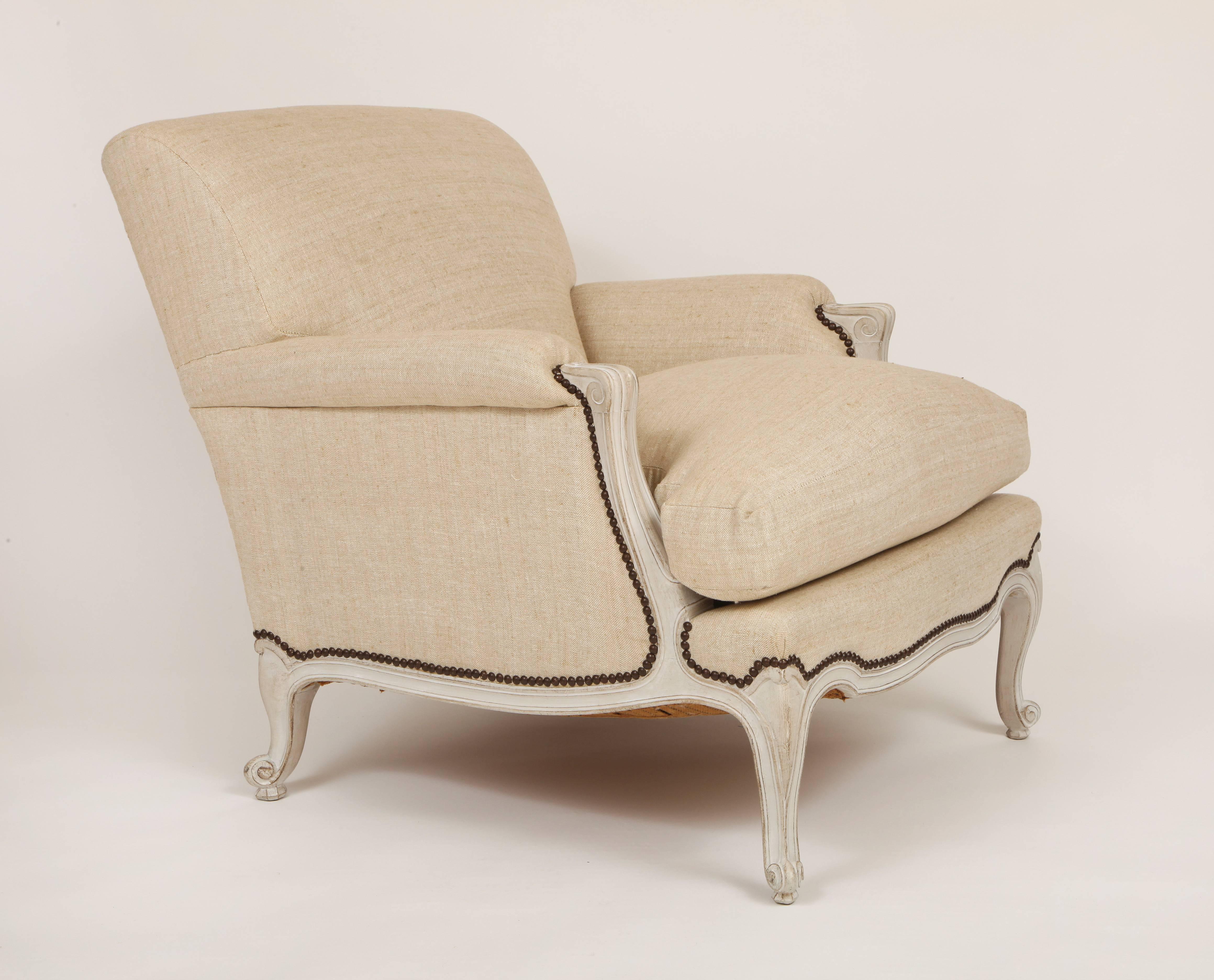 20th Century Large Armchair in the Louis XV Taste