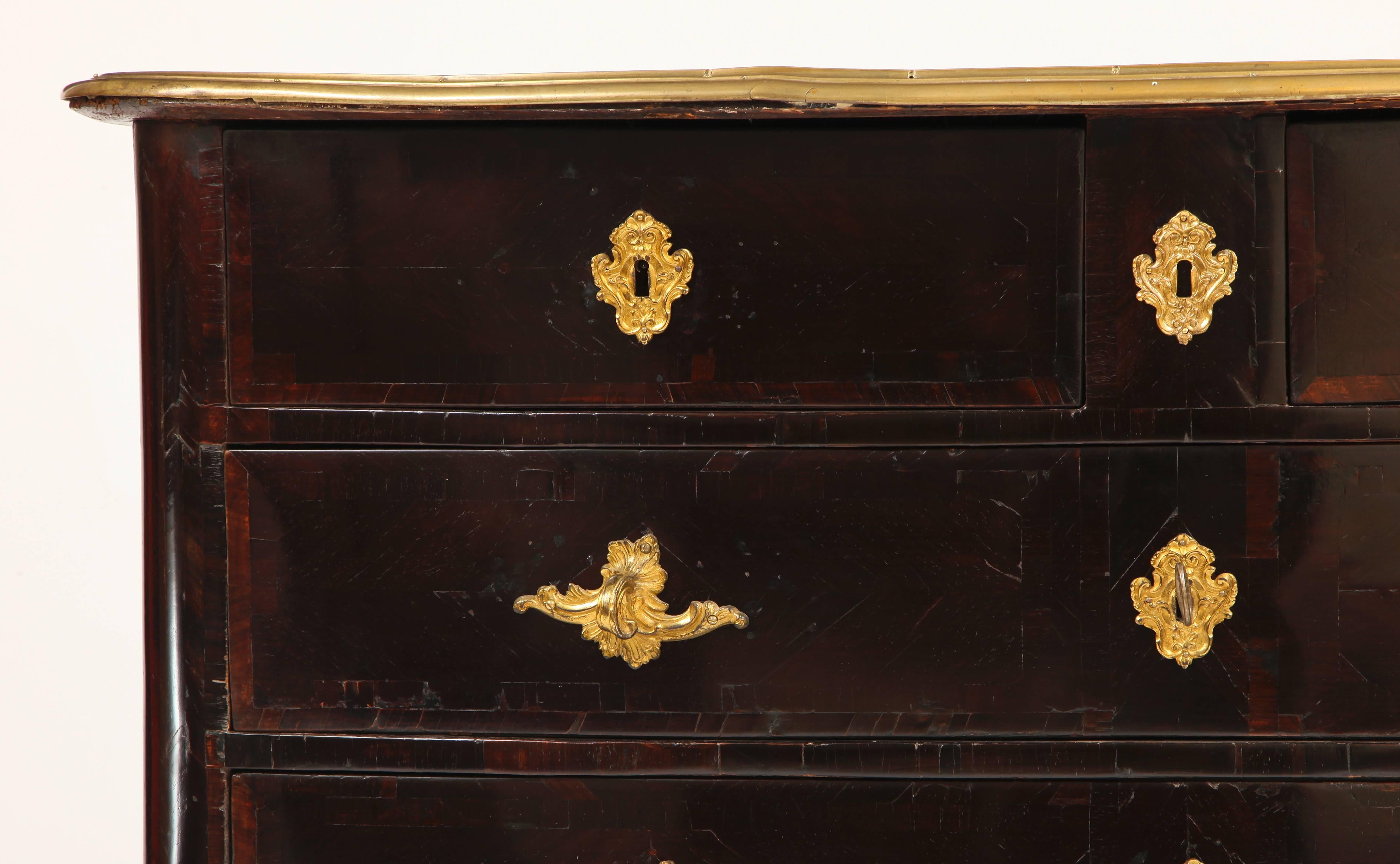 18th Century Fine French Early Louis XV Commode with Parquetry Inlay For Sale