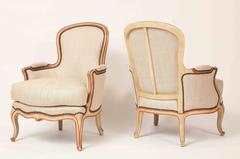 Pair of French Bergeres in the Louis XV Taste by Maison Gouffe, circa 1930