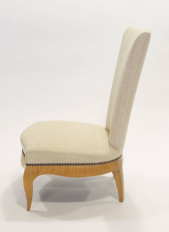 French Art Deco Slipper Chair by Rene Prou, circa 1930 In Excellent Condition In New York, NY