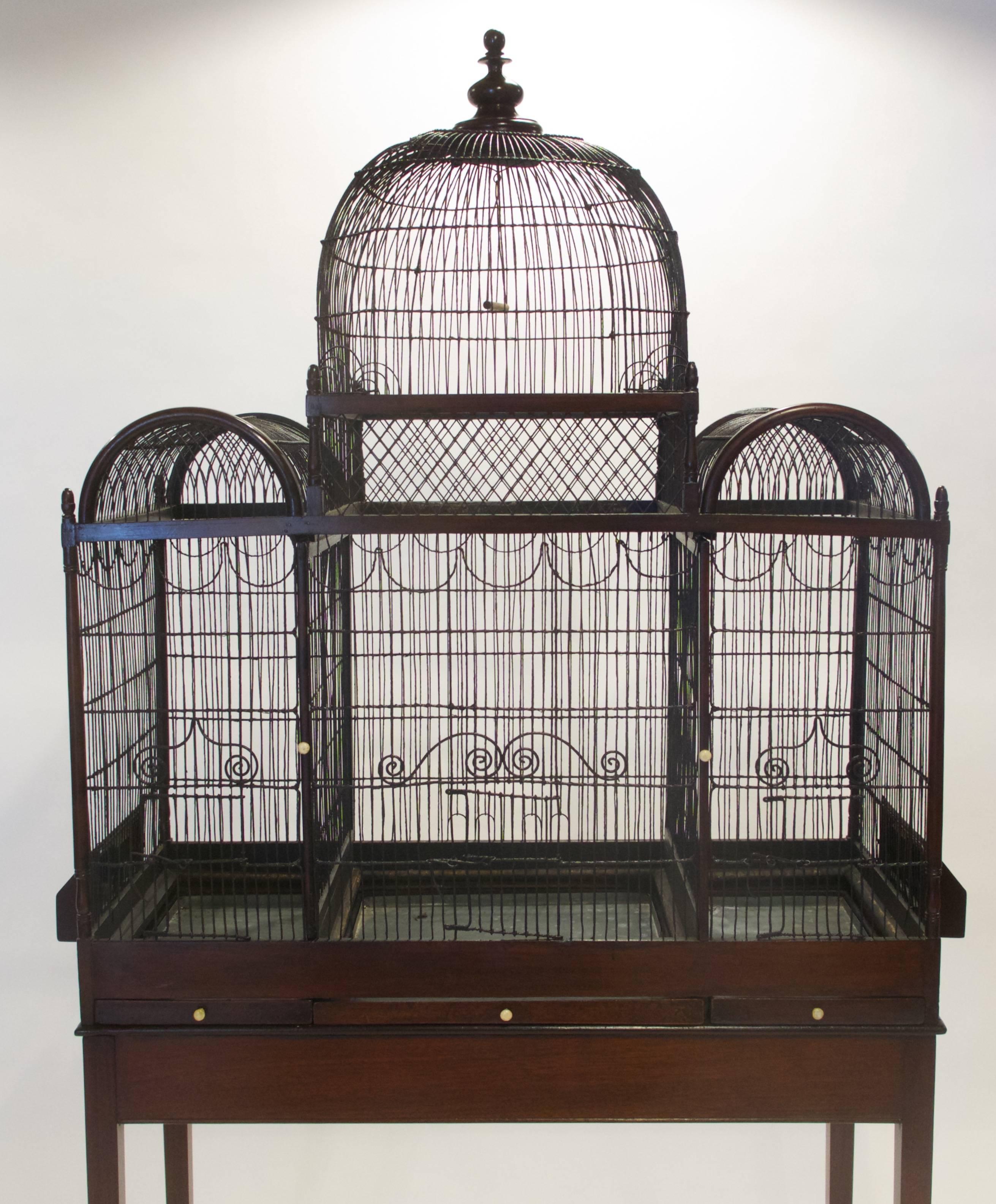 birdcage and stand for sale