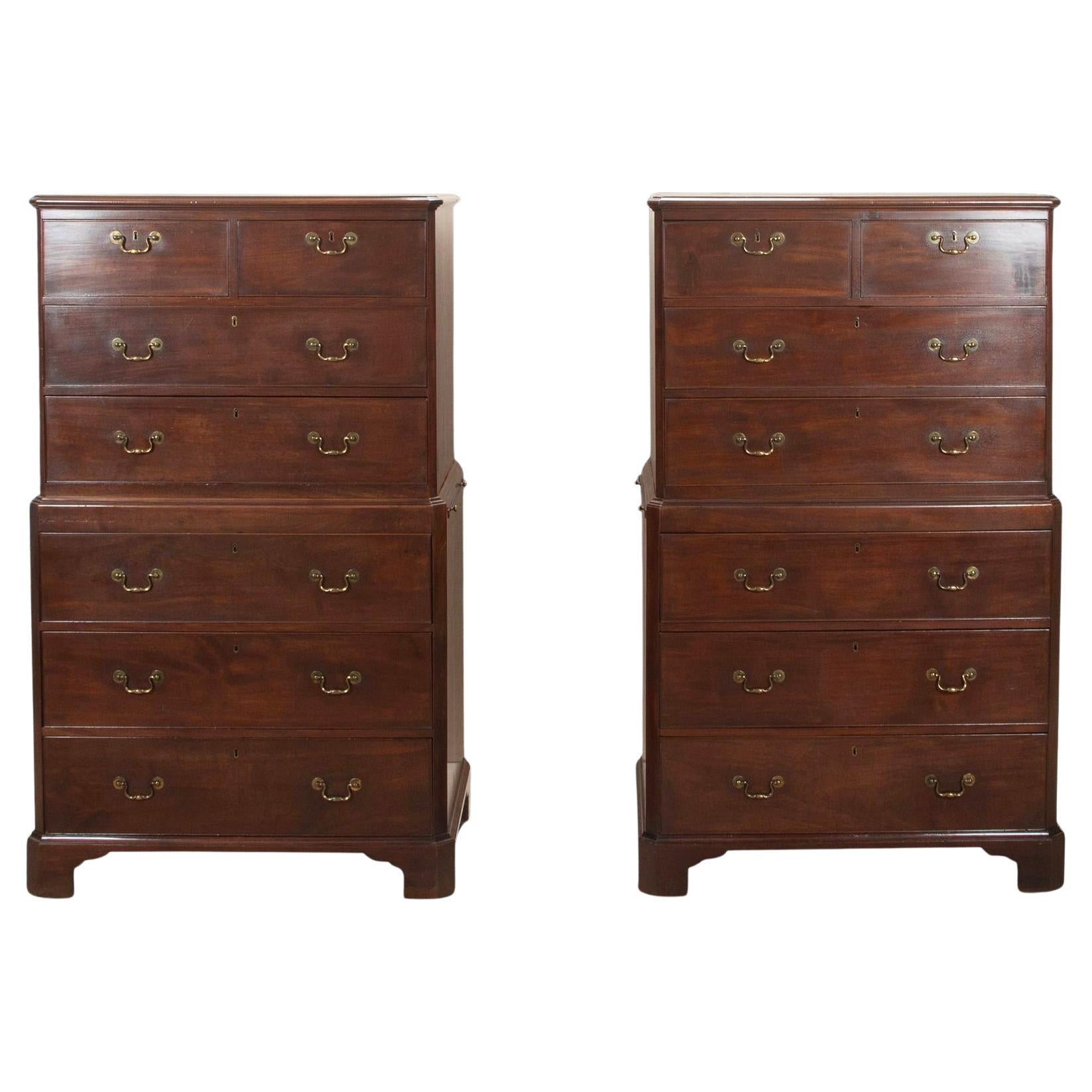 Rare Pair of Geo II Chest on Chests