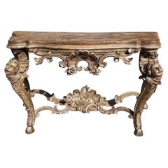 C18th Italian Giltwood Console Table