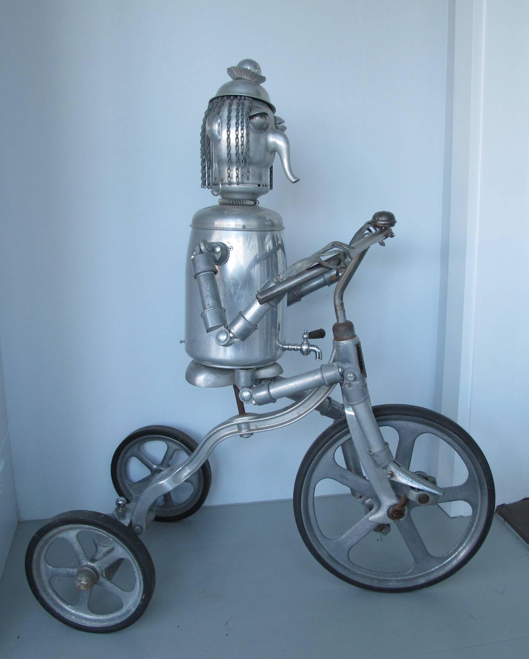 American Robot Riding an Aluminum Tricycle For Sale