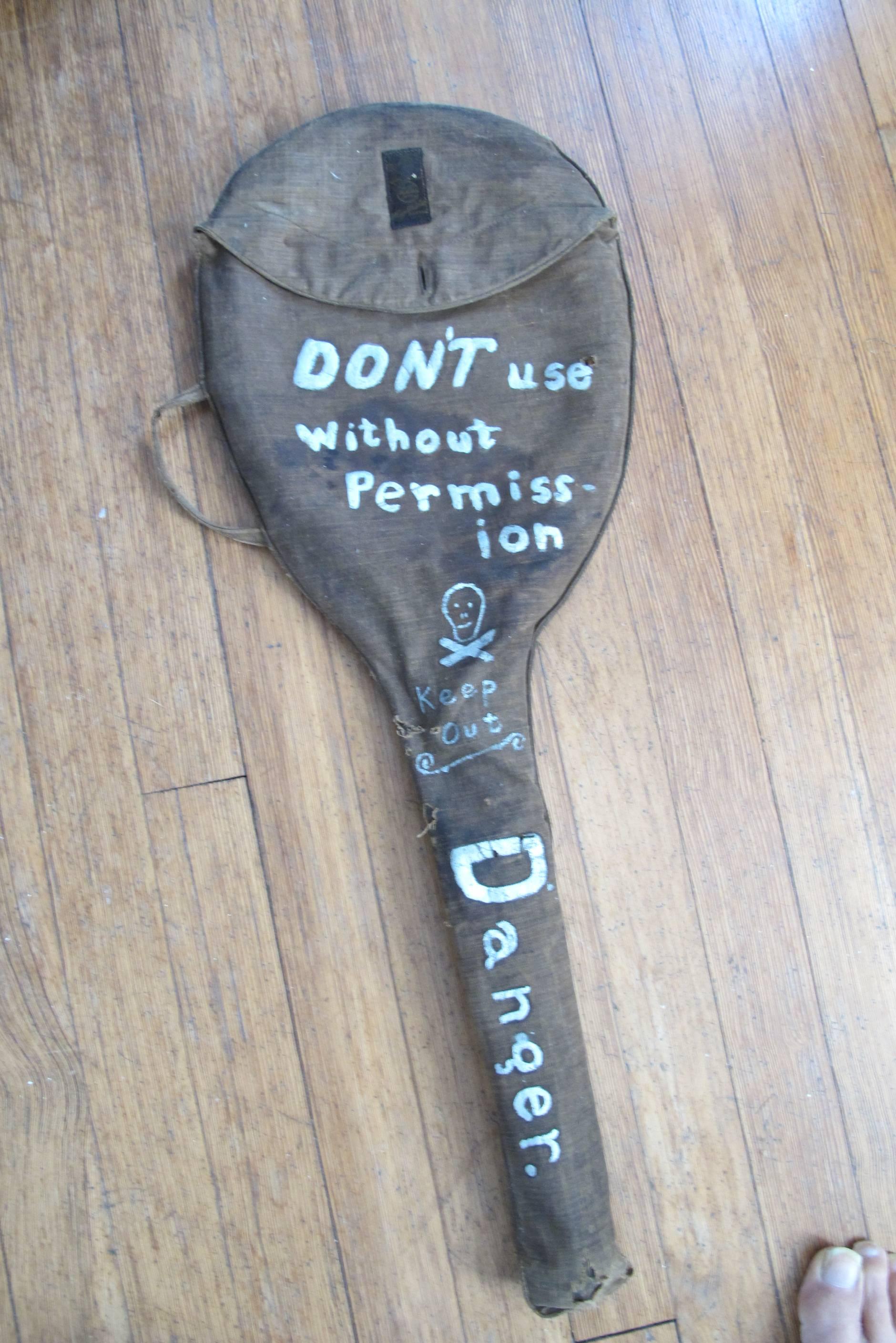 American Tennis Racquet Cover with a Message For Sale