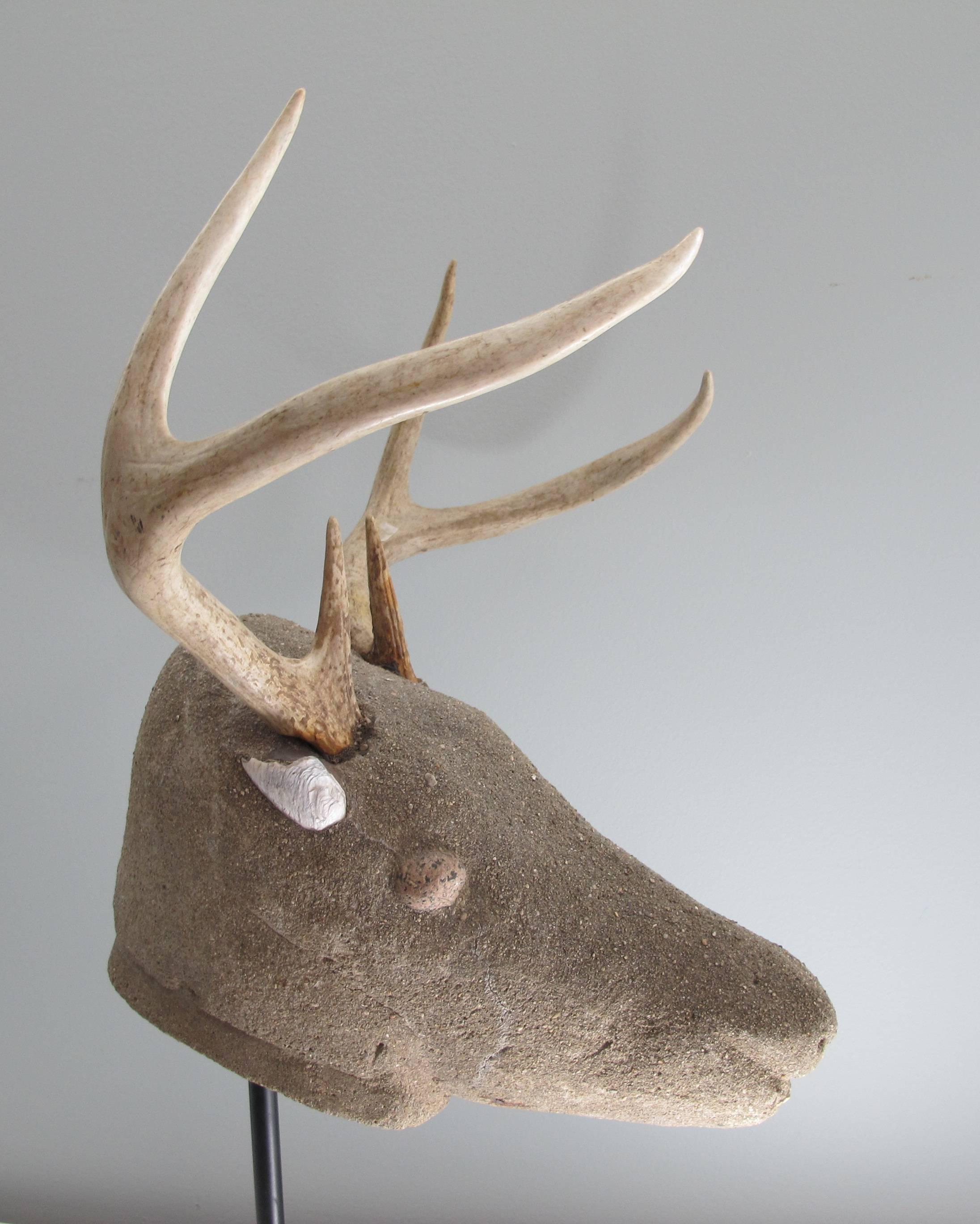 Folk Art Deer Head In Good Condition In New York, NY
