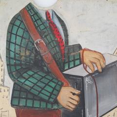 Organ Grinder with Monkey Photo Panel