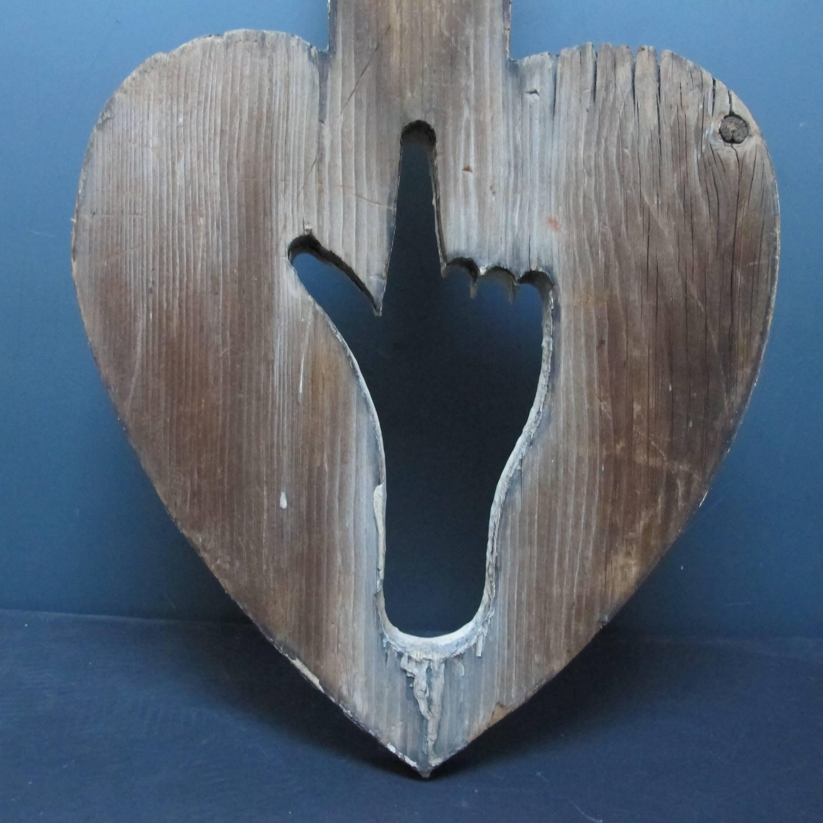 American Wood Cut-Out Hand Pointing to the Heavens