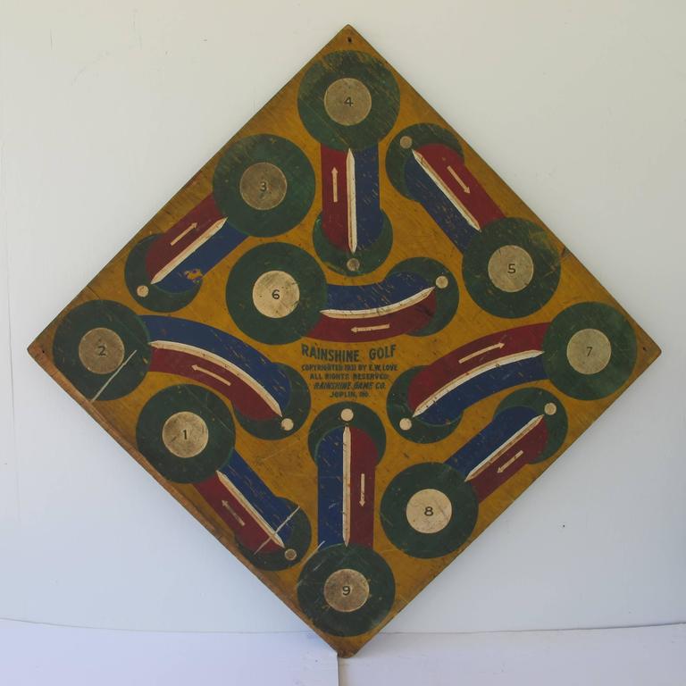 Baseball Darts Game Board with Golf on Reverse For Sale at 1stDibs