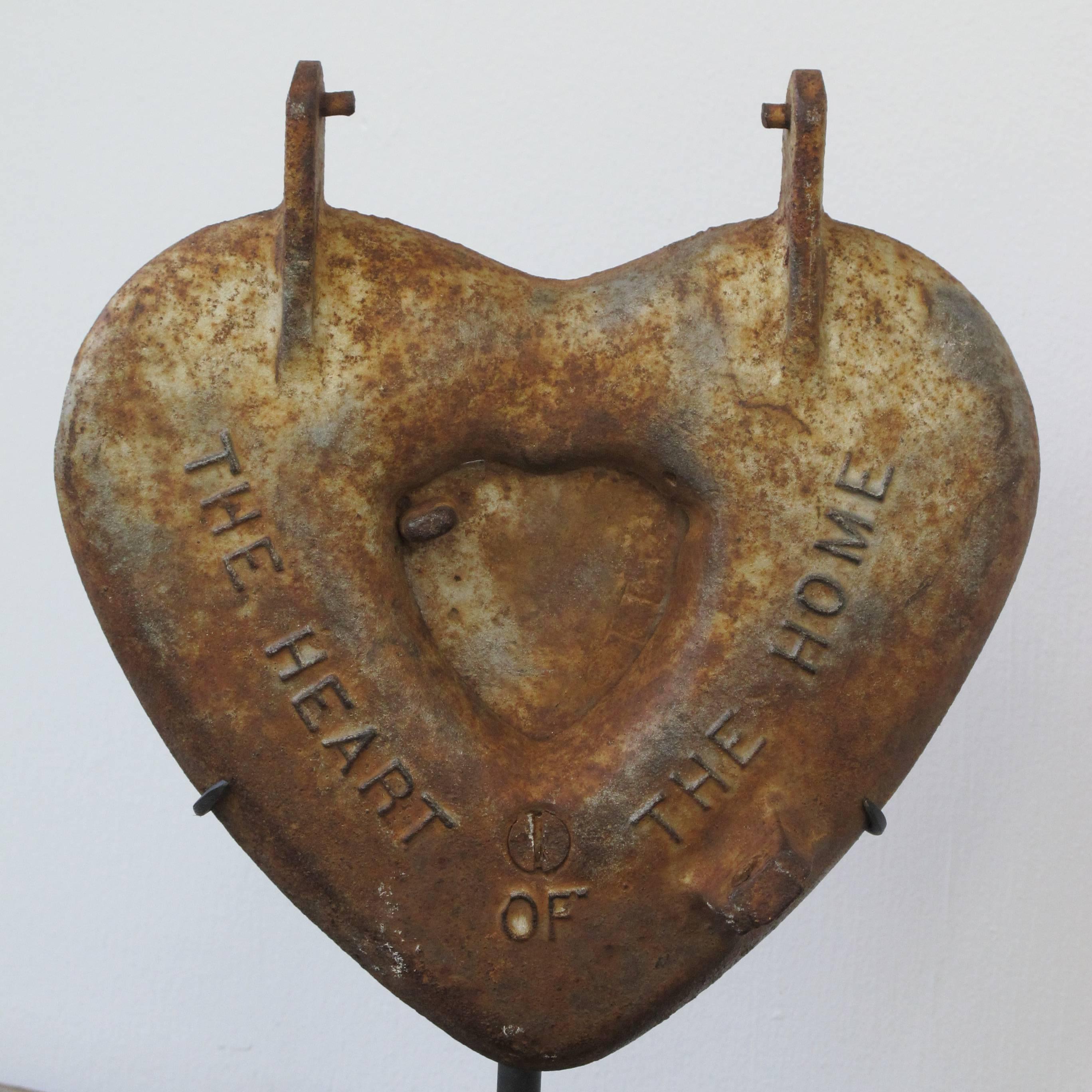 Heart of the Home Iron Stove Door In Excellent Condition In New York, NY