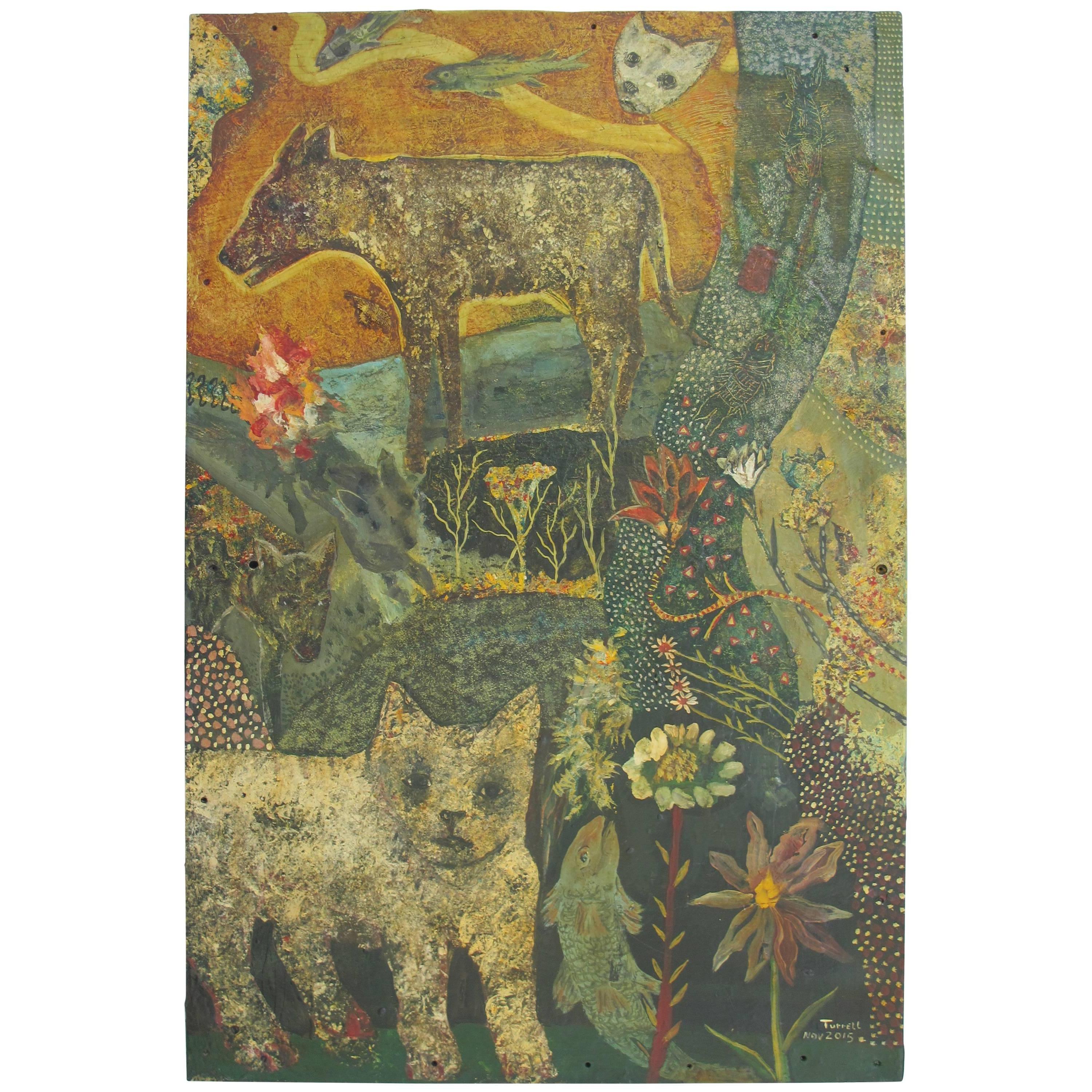 "Wonderland" Painting with Dogs by Terry Turrell For Sale