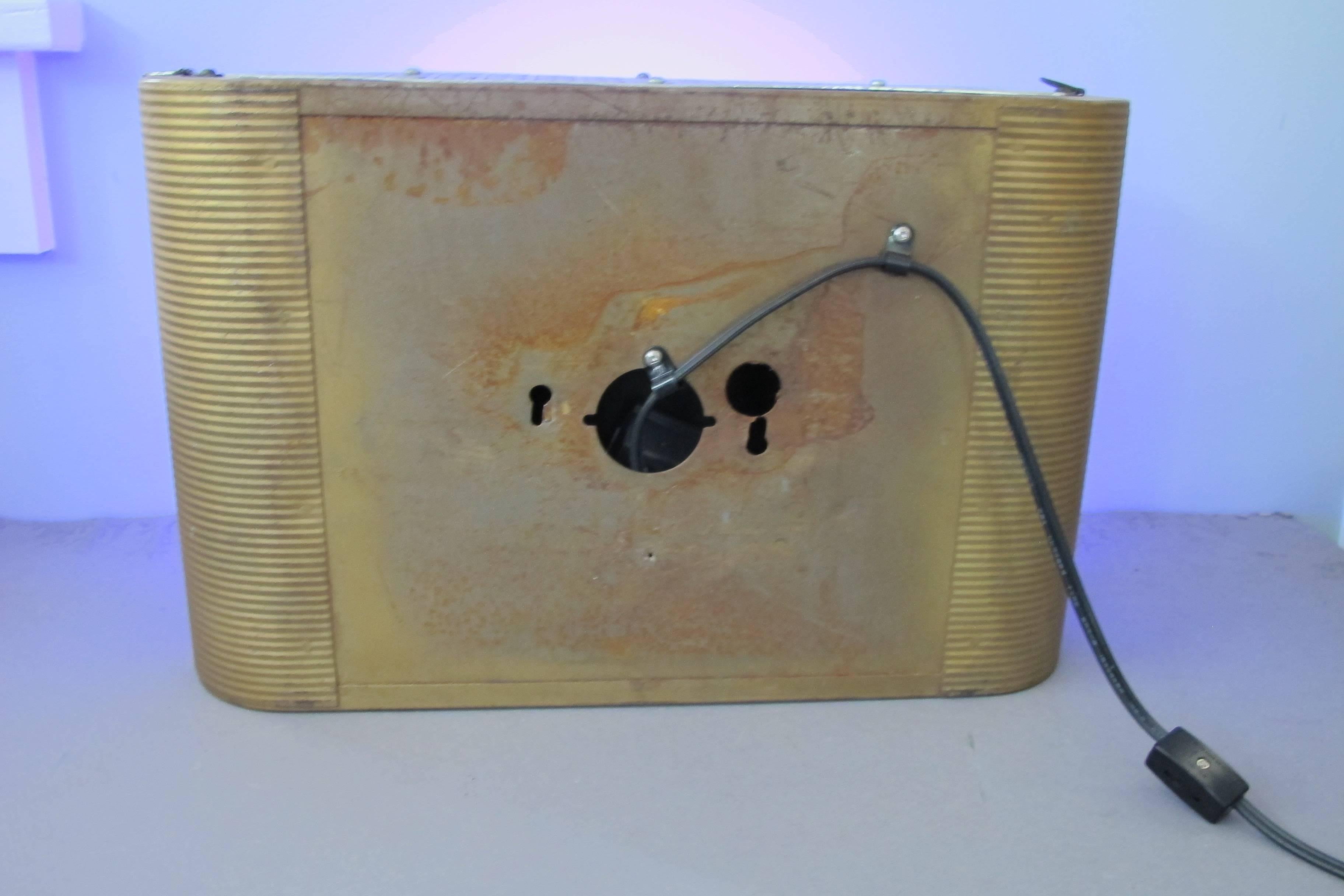 Mid-20th Century X-Ray Neon Sign in Metal Case