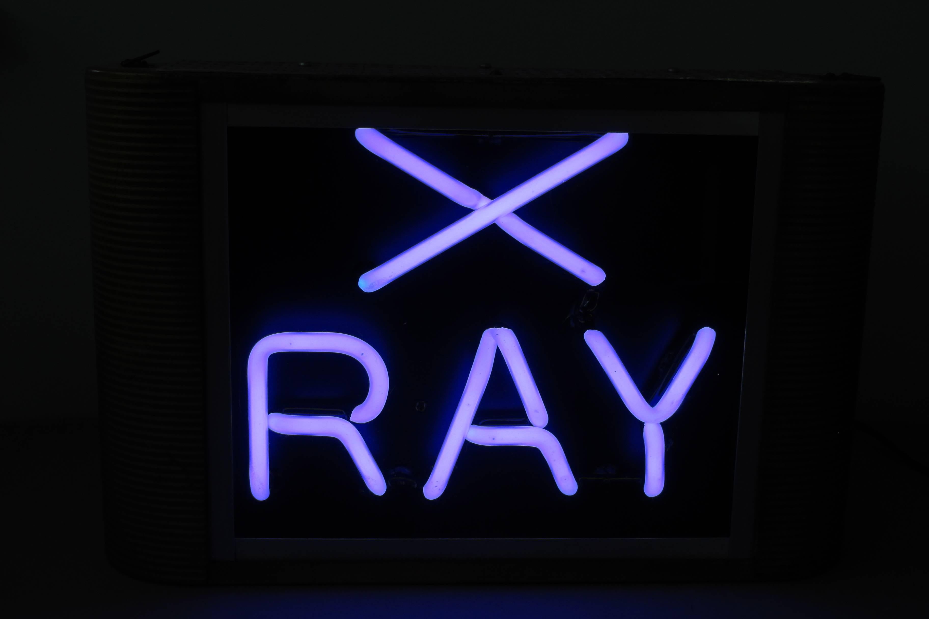 X-Ray Neon Sign in Metal Case 1