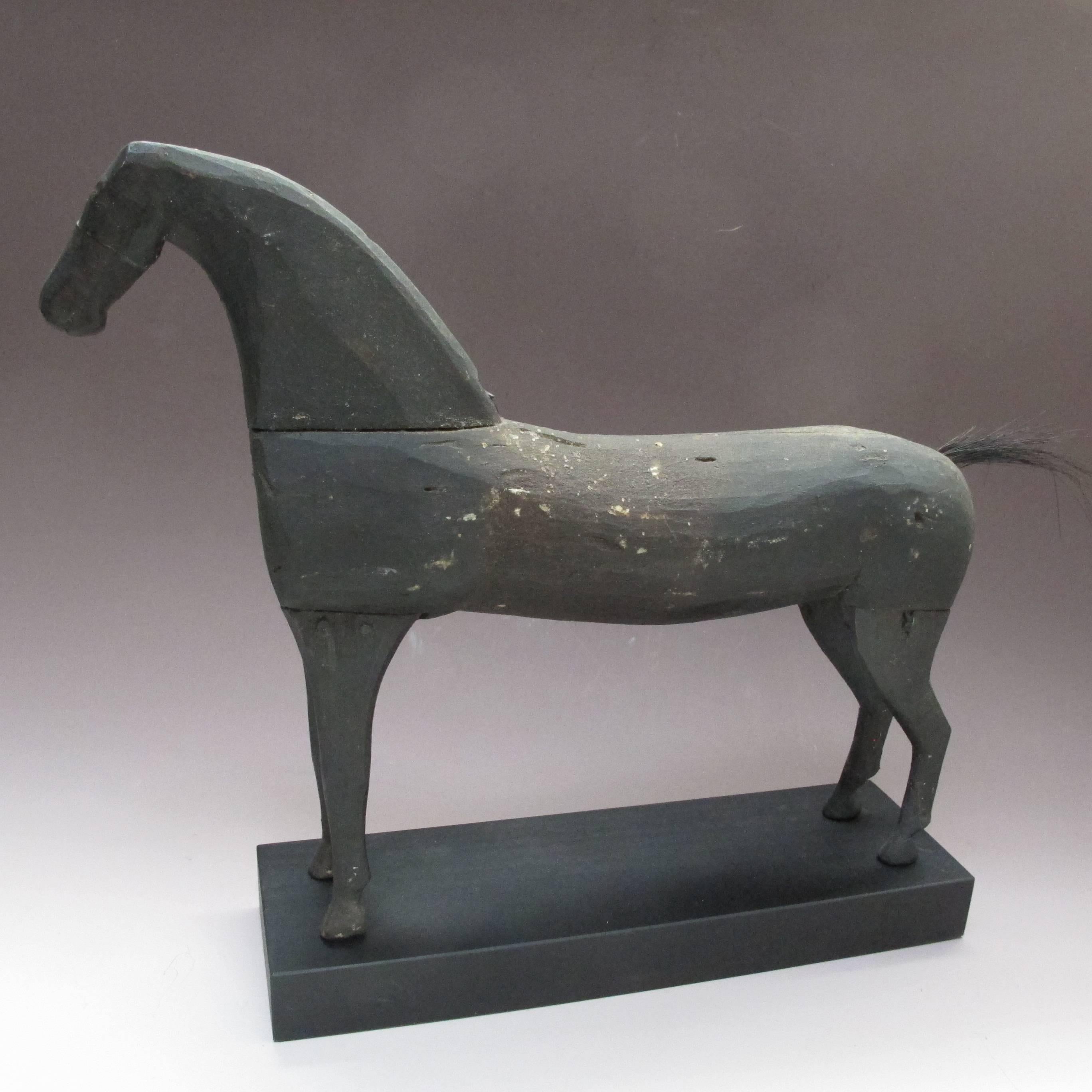 Carved Wood Horse Folk Sculpture For Sale 1
