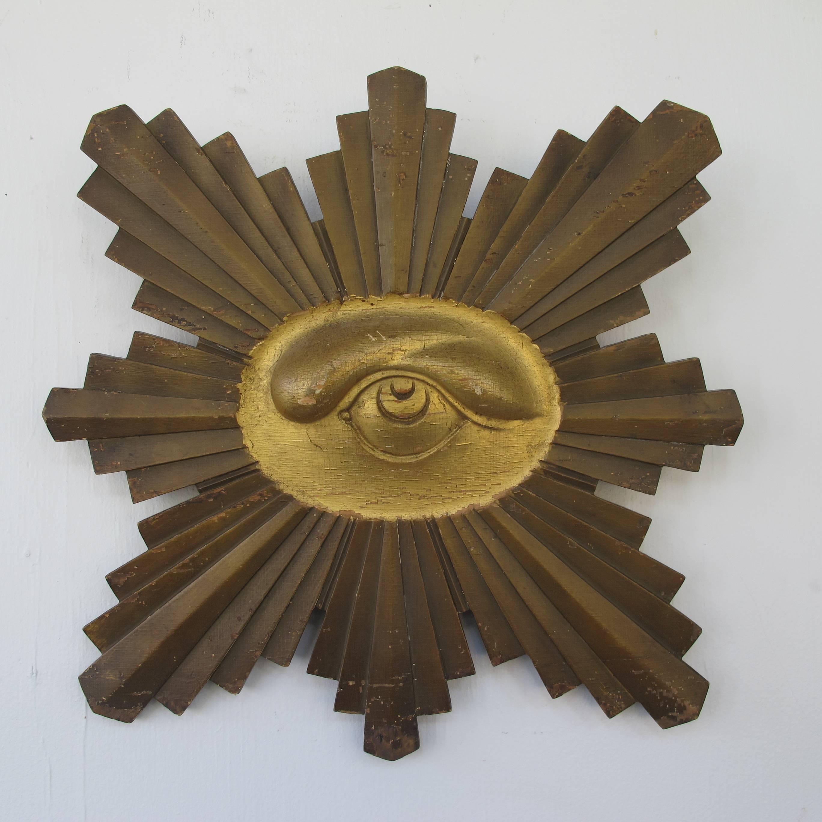 Early 20th Century Odd Fellows Fraternal Lodge Radiant All Seeing Eye