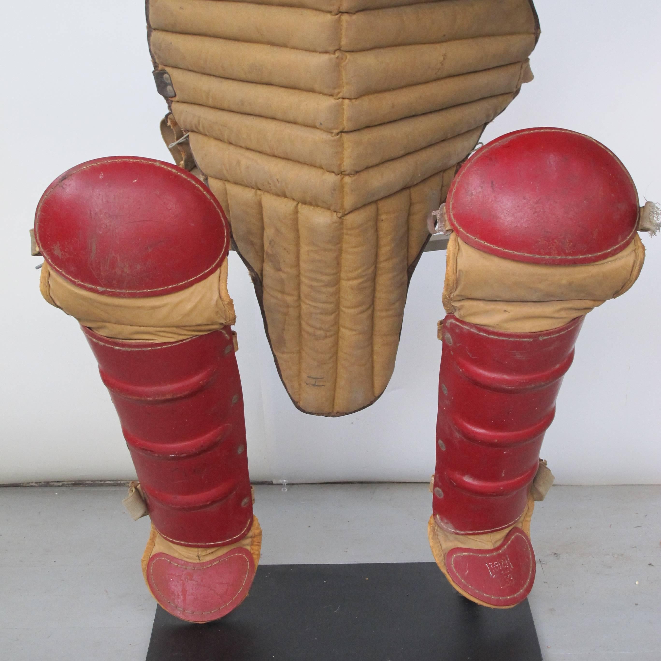 Invisible Catcher Baseball Figure with Mask, Mitt and Pads In Good Condition In New York, NY