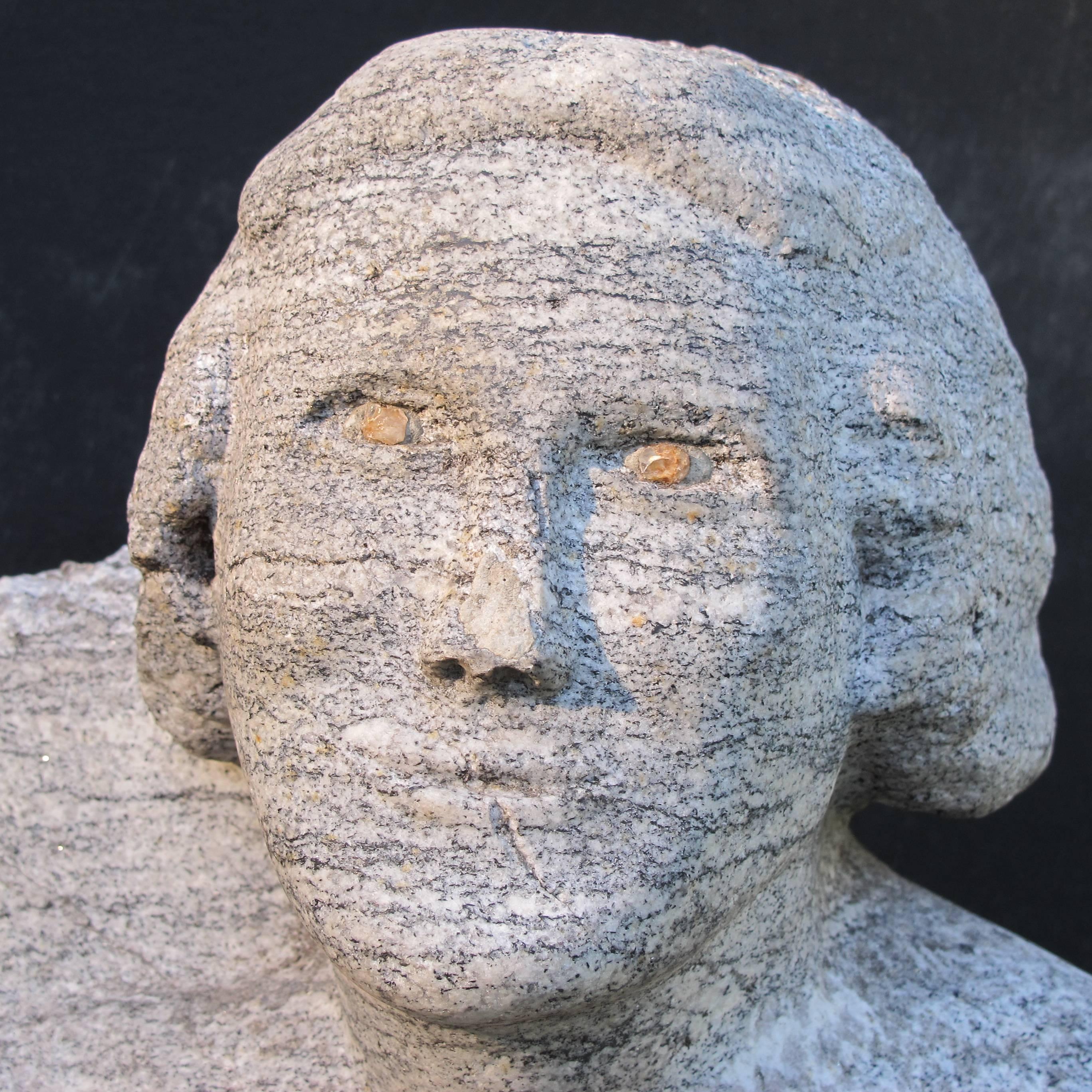 20th Century Granite George Washington Sculpture For Sale