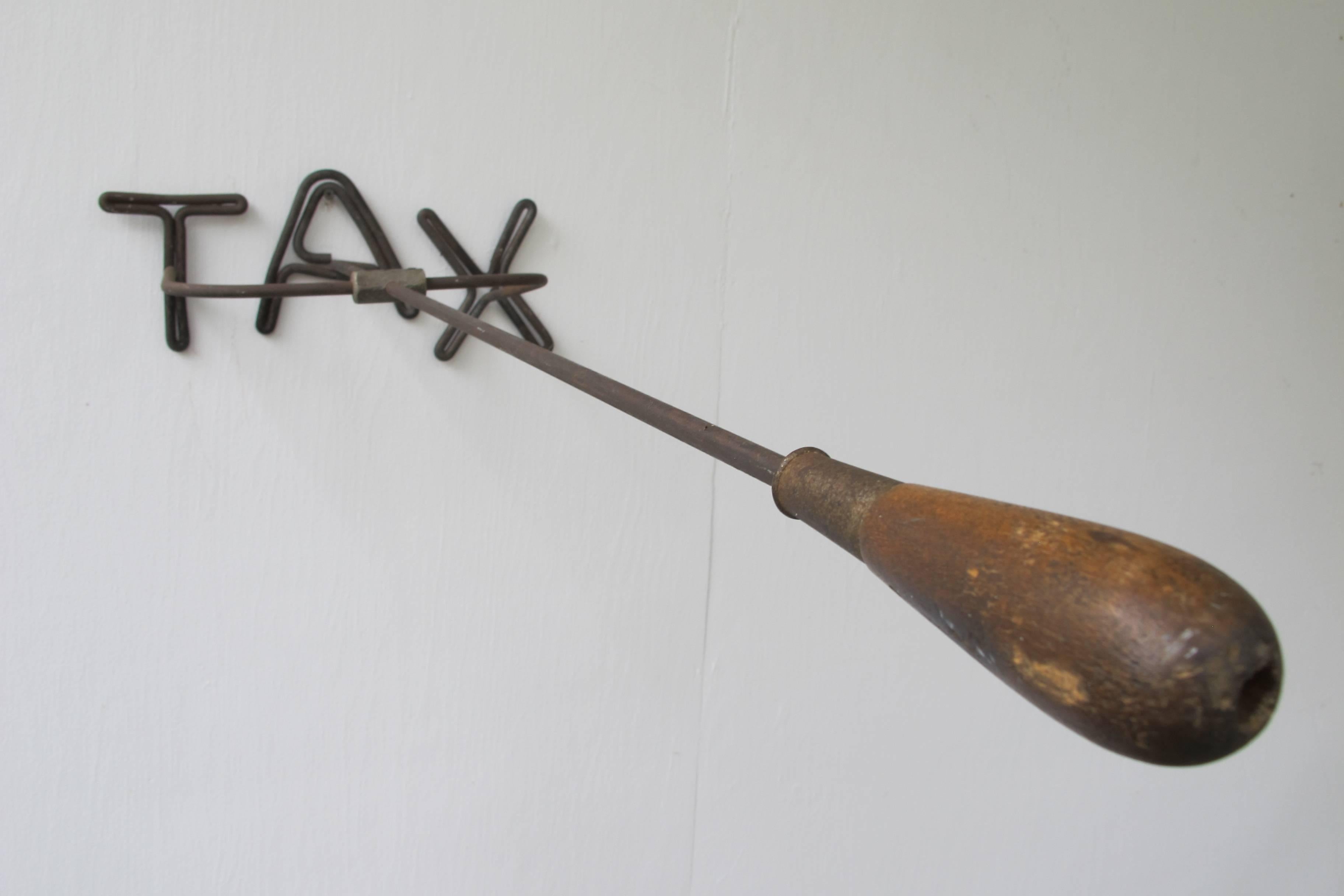 Outsider Art Tax Branding Iron by Edward Nagrodzki For Sale