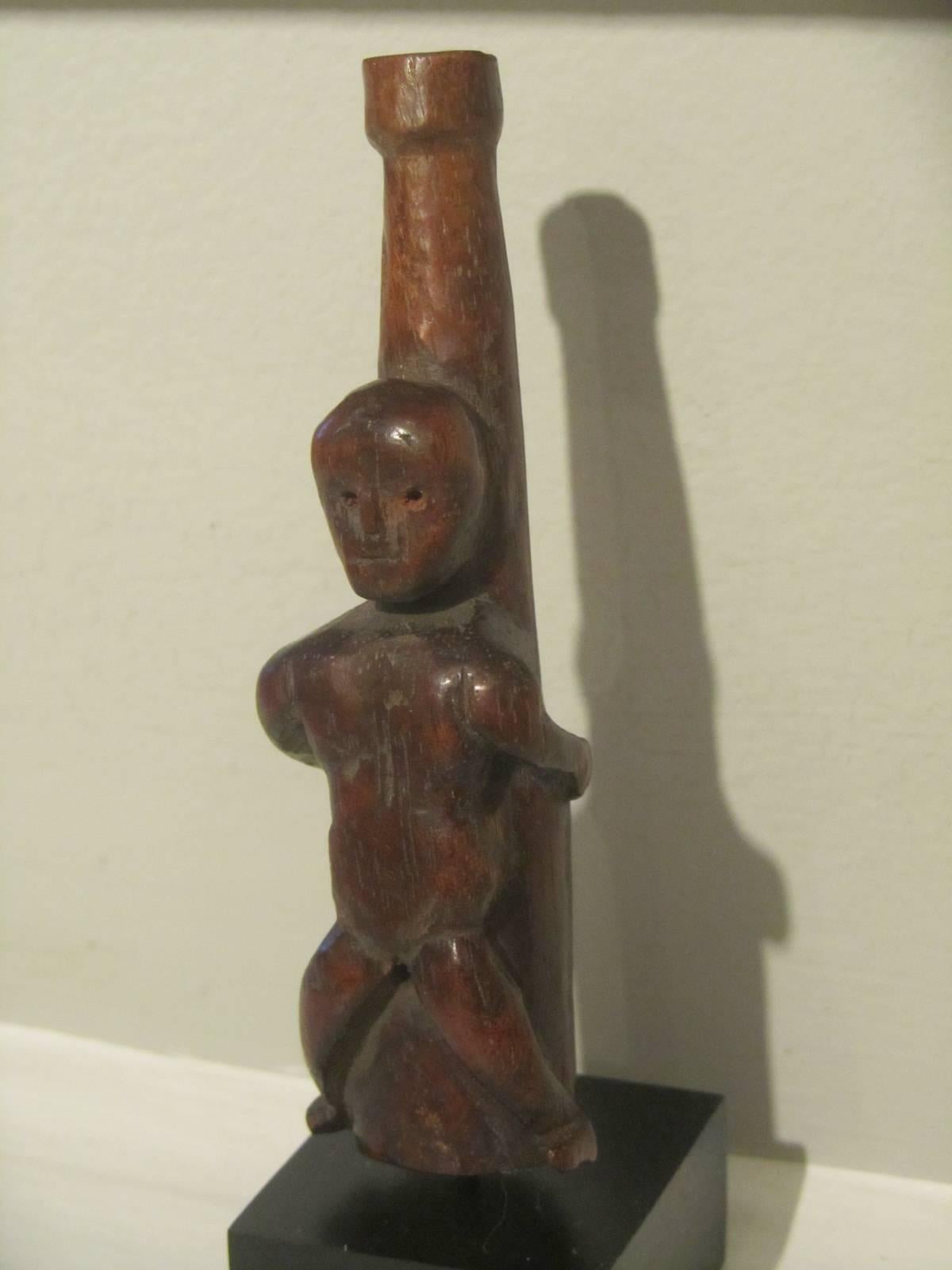 20th Century Erotic Figural Wood Smoking Piece For Sale