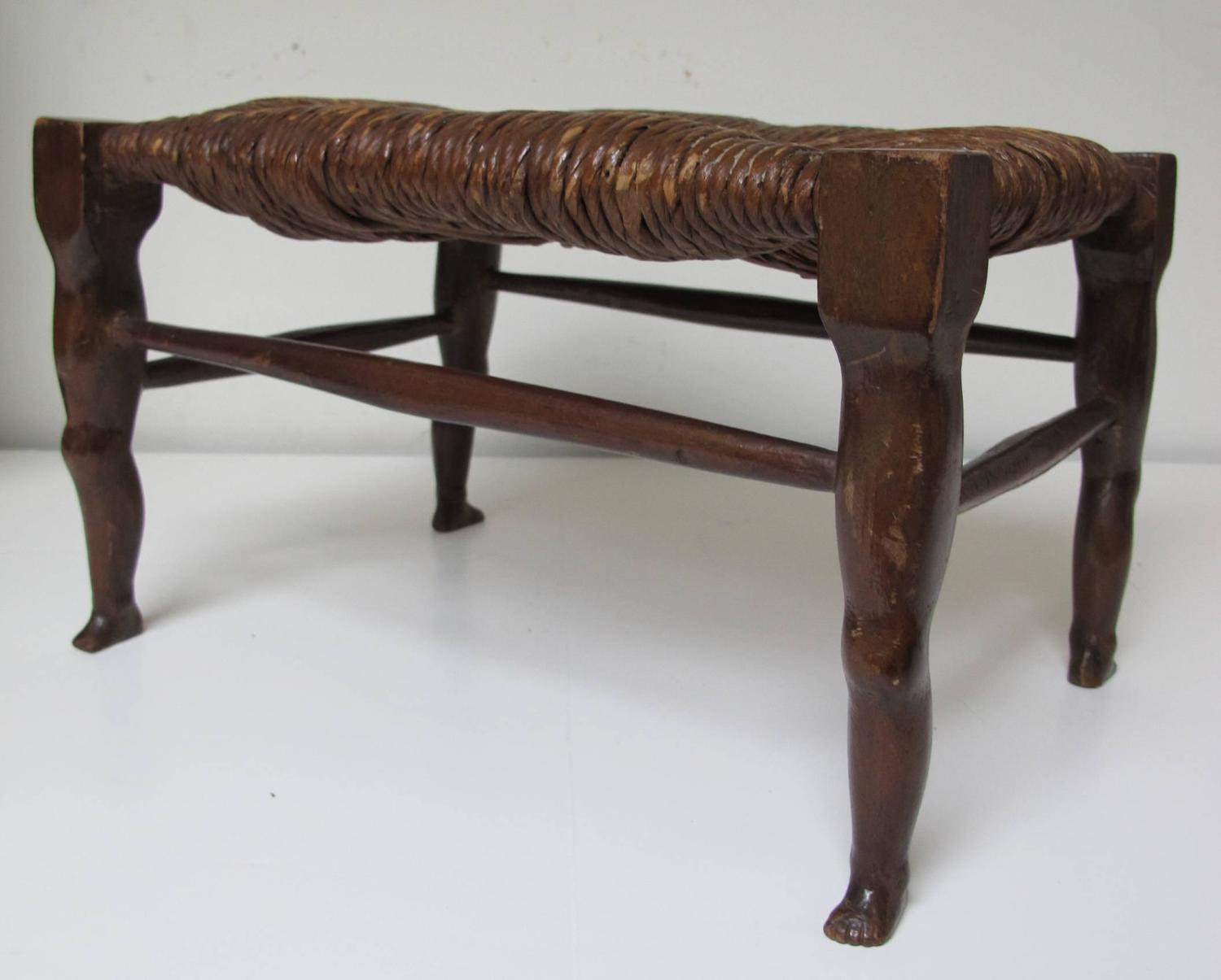 Carved Wood Legs Legs Stool For Sale at 1stdibs