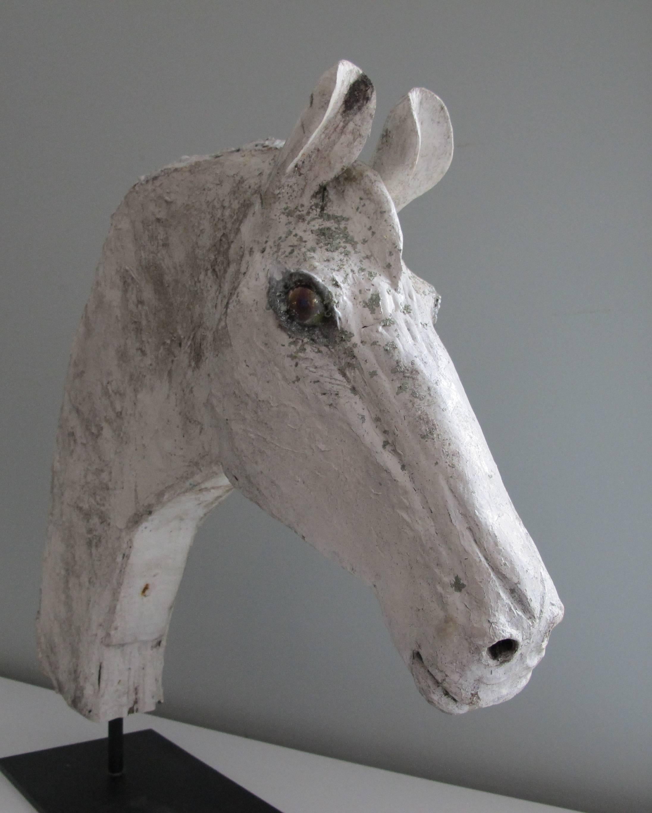 Outsider Art Horse Head by O.L.Samuels For Sale