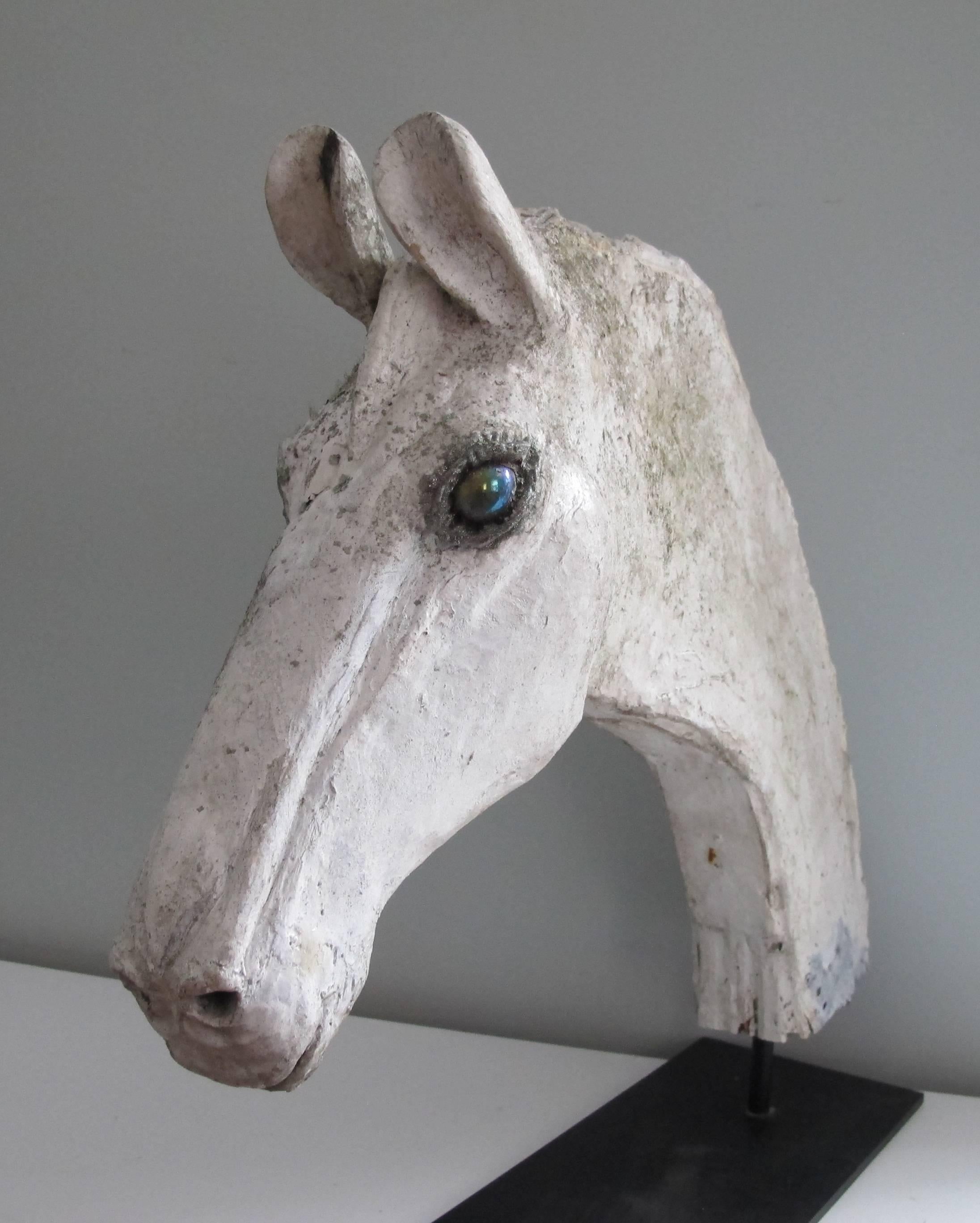 Plaster Horse Head by O.L.Samuels For Sale