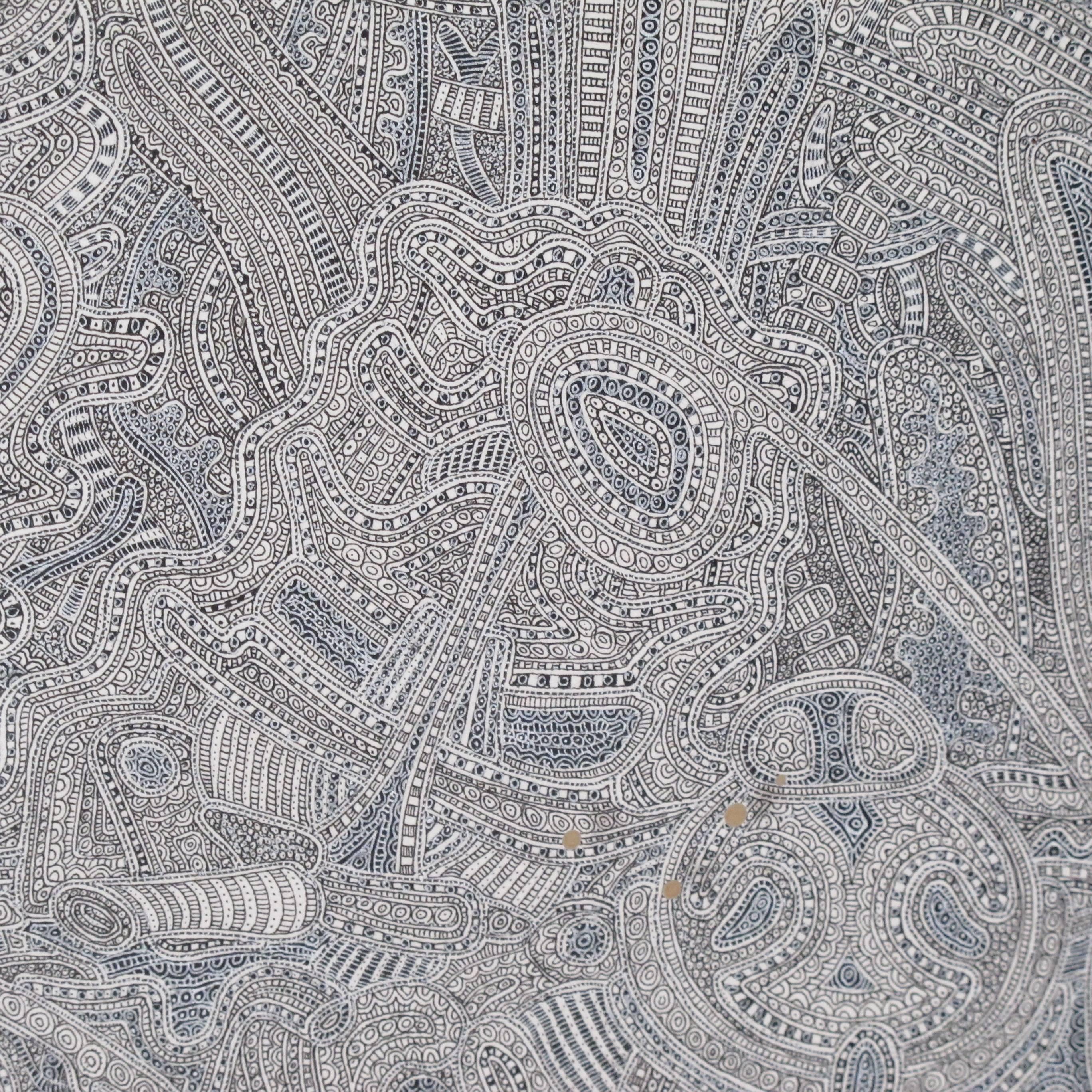 Outsider Art Dessin obsessionnel de Loic Lucas en vente