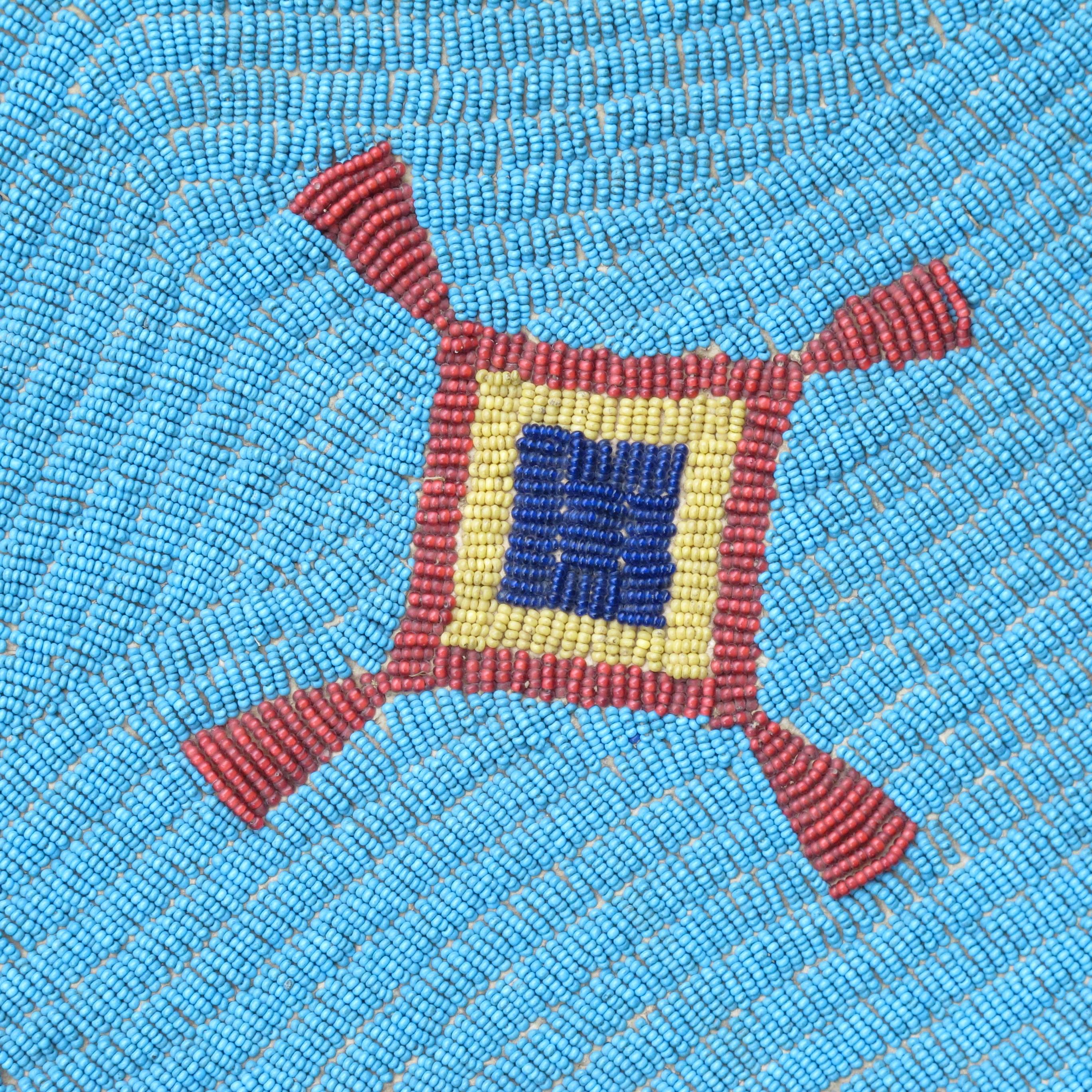 Classic Period Plains Indian Beaded Dress Yoke For Sale at 1stDibs