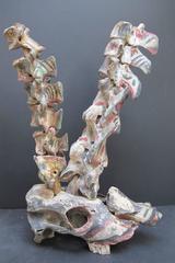 Painted Bone Fetish Assemblage Sculpture from Kansas Yard Show