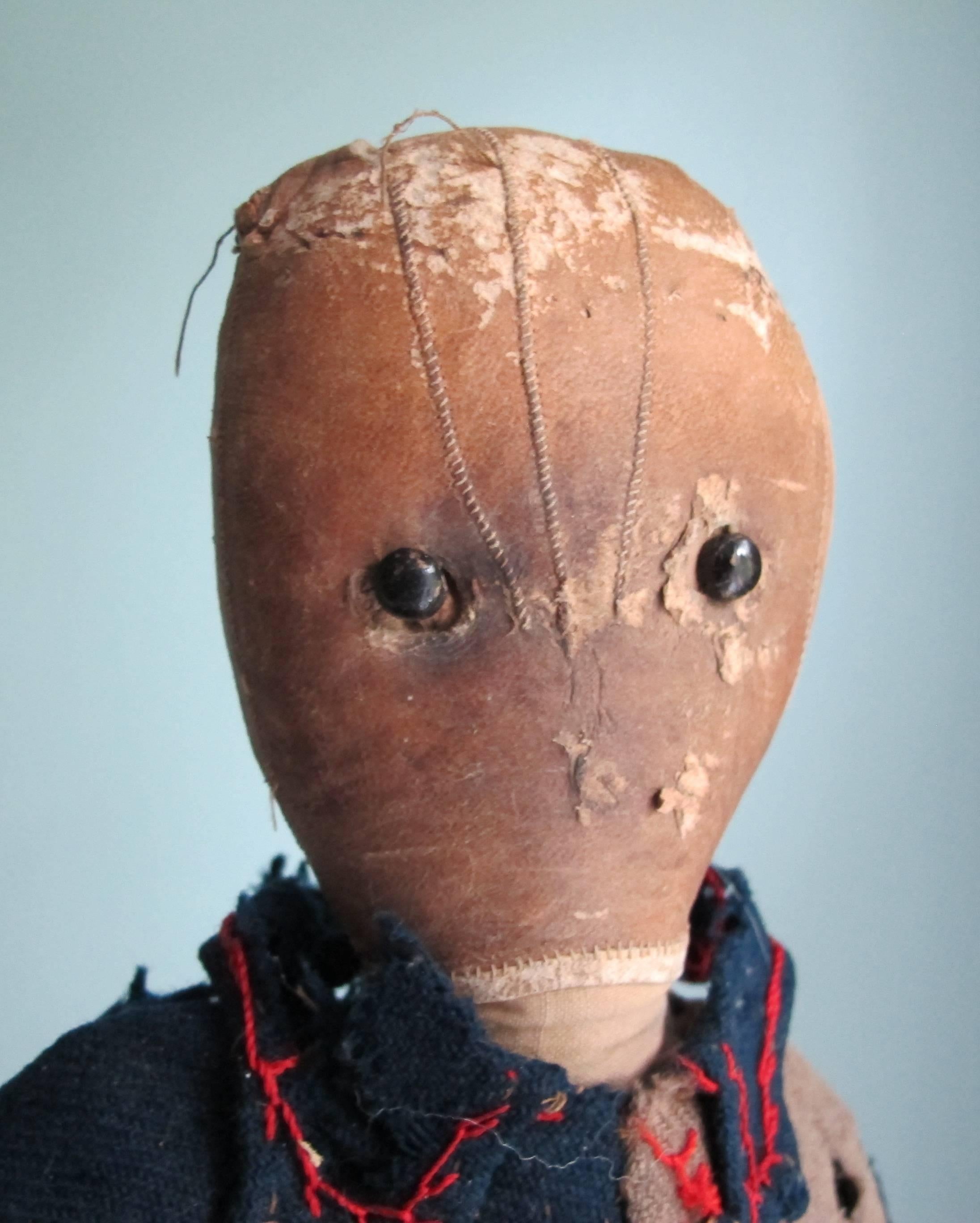 Folk Art Cloth Doll with Head Made from a Glove