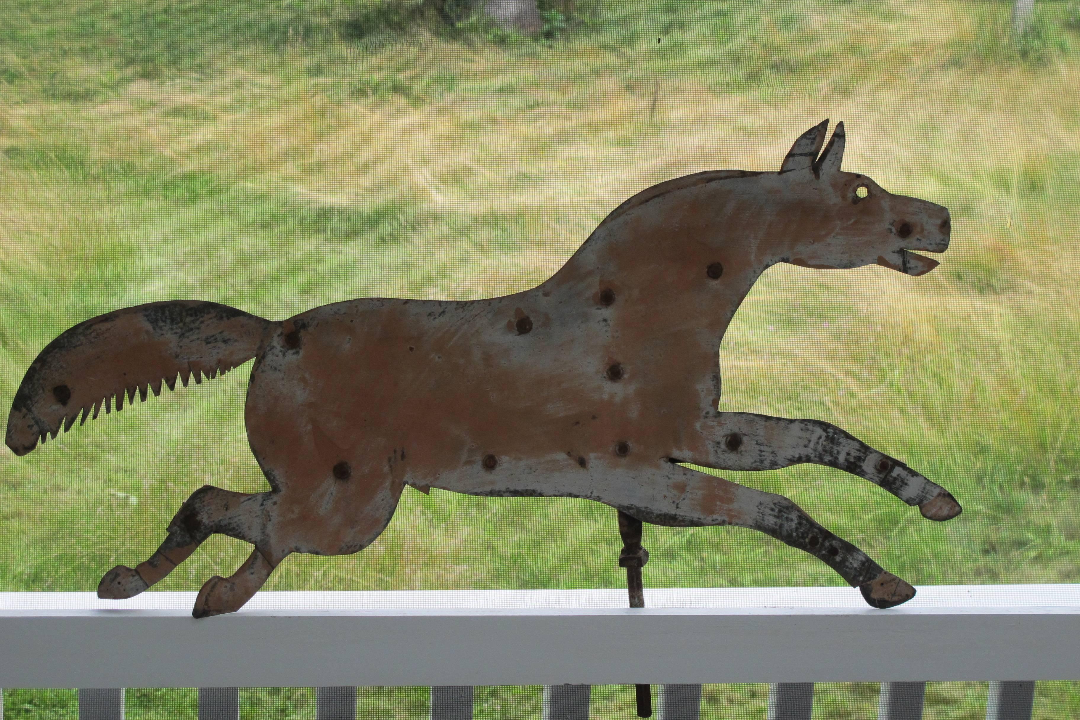 Folk Art Running Horse Sheet Metal Weathervane