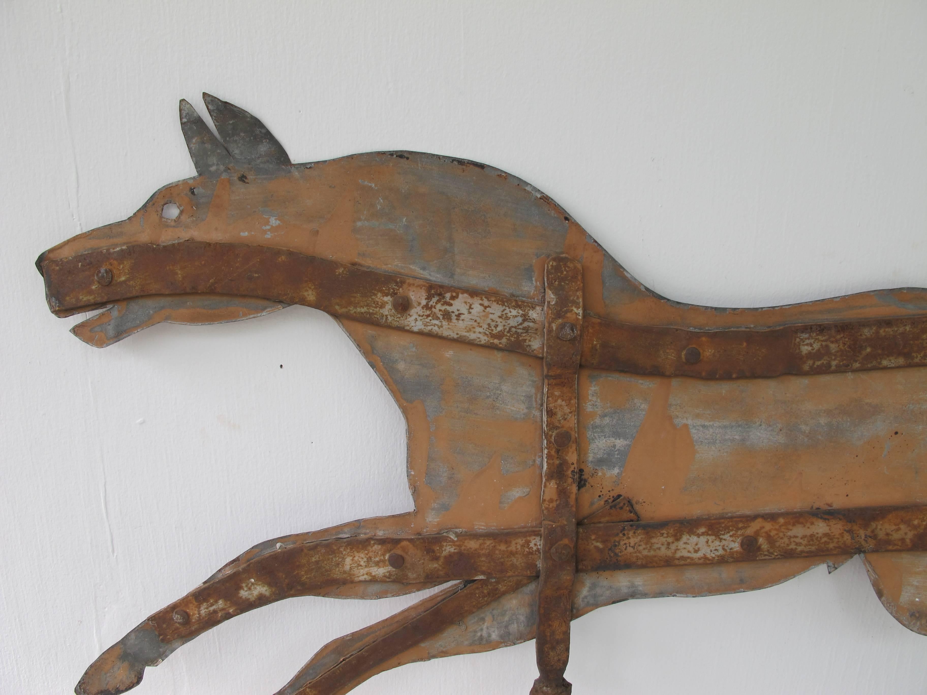 American Running Horse Sheet Metal Weathervane