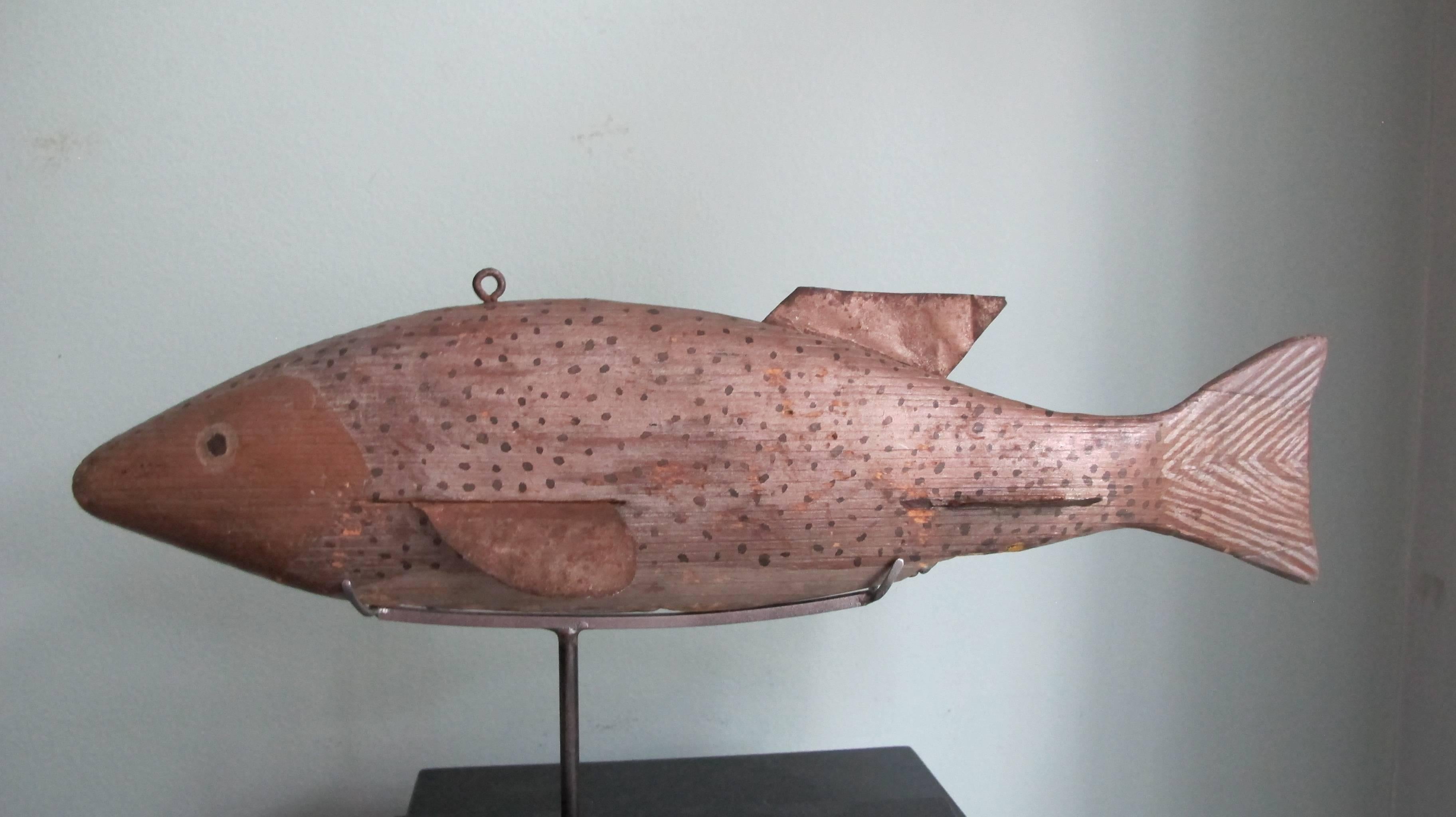 Large Trout Fish Decoy In Good Condition In New York, NY